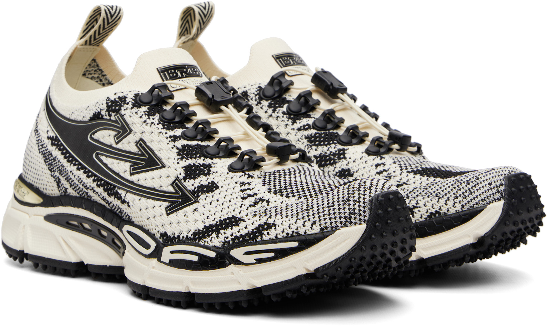 Off-White - Baskets Be Right Back blanc cassé en tricot