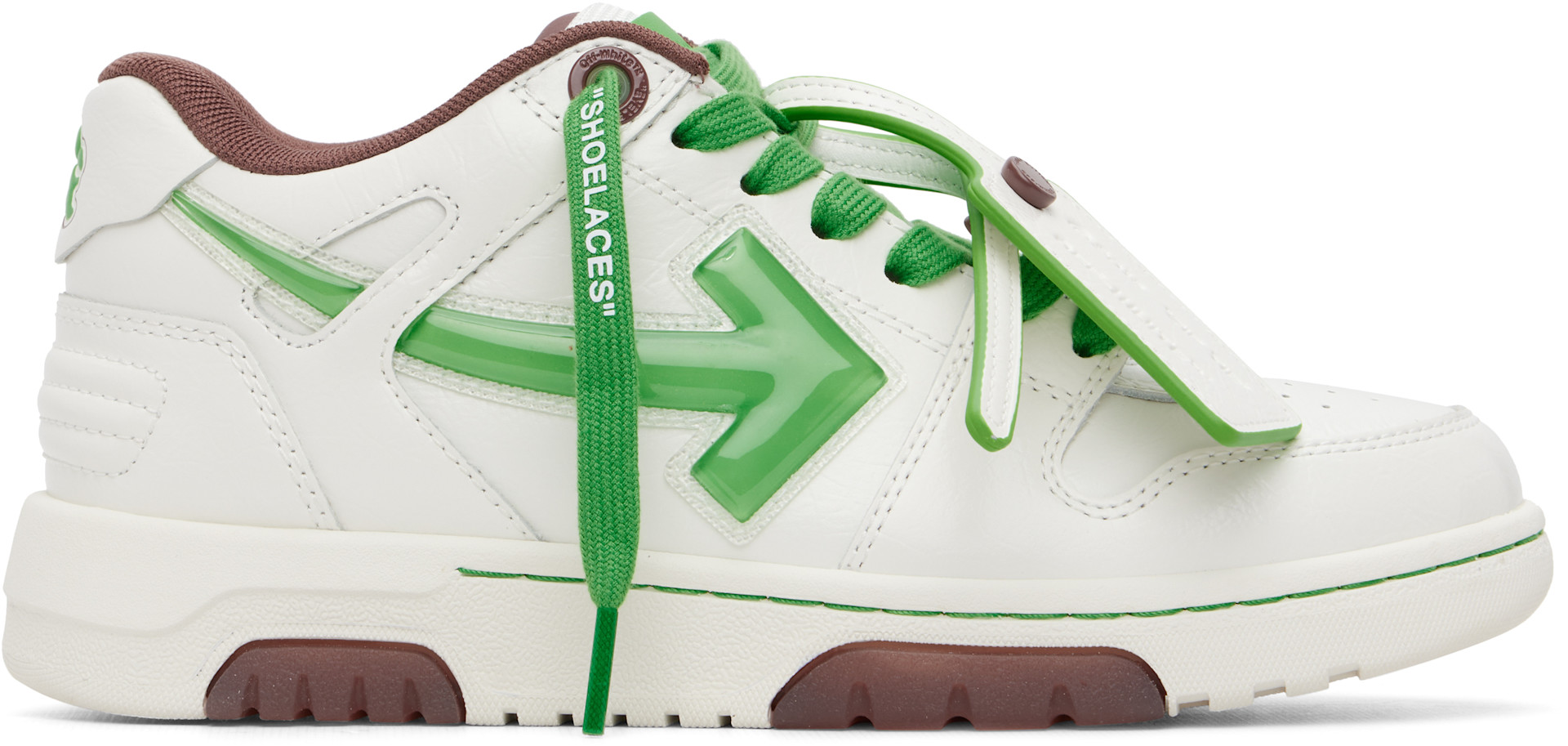 Off-White: White 'Out Of Office' Bubble Arrow Sneakers | SSENSE