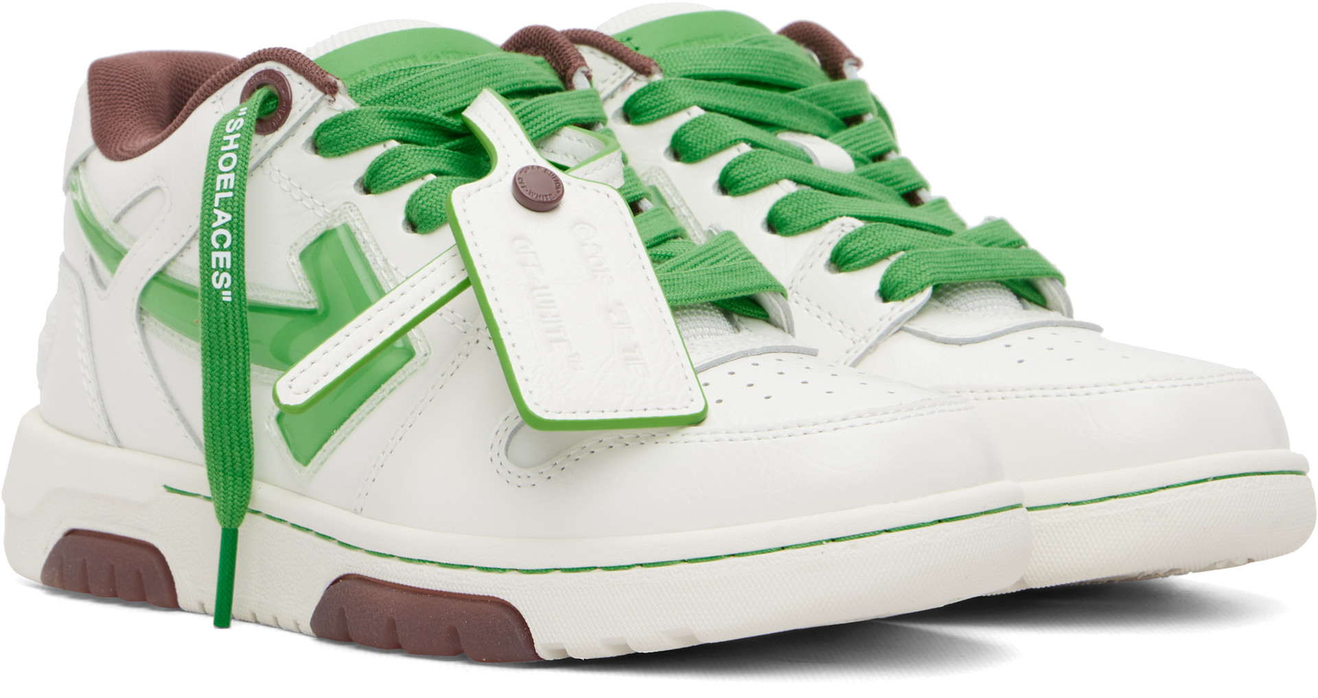 Off-White: White 'Out Of Office' Bubble Arrow Sneakers | SSENSE