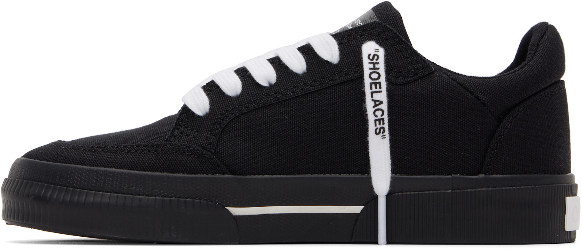 Off-White - ブラック バルカナイズ ローカットスニーカー