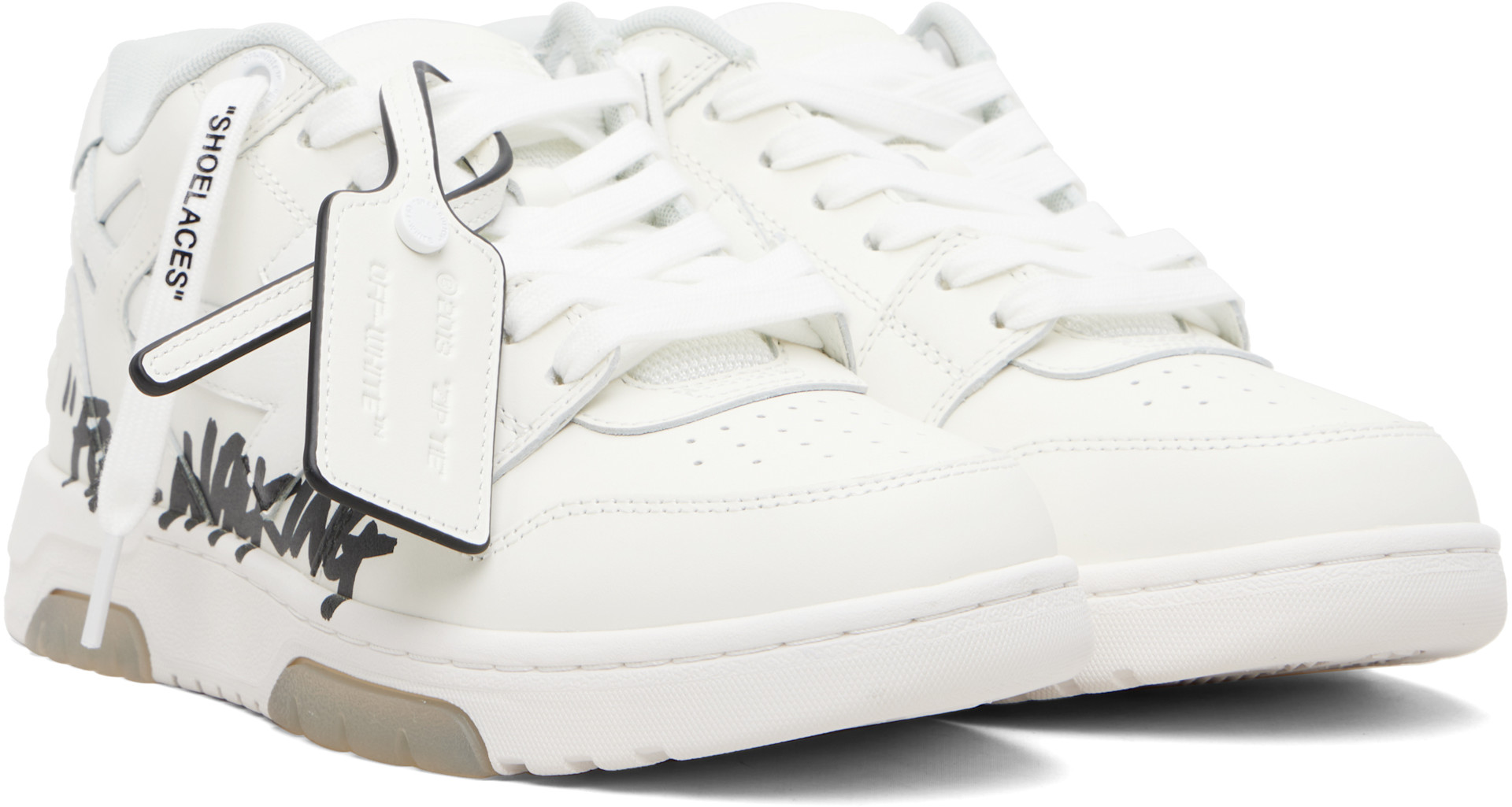 Off-White: White Out Of Office 'For Walking' Sneakers | SSENSE
