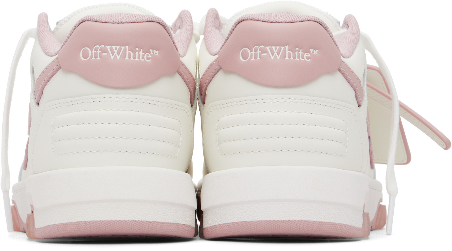 Off-White: ホワイト 'Out Of Office' カーフレザー スニーカー