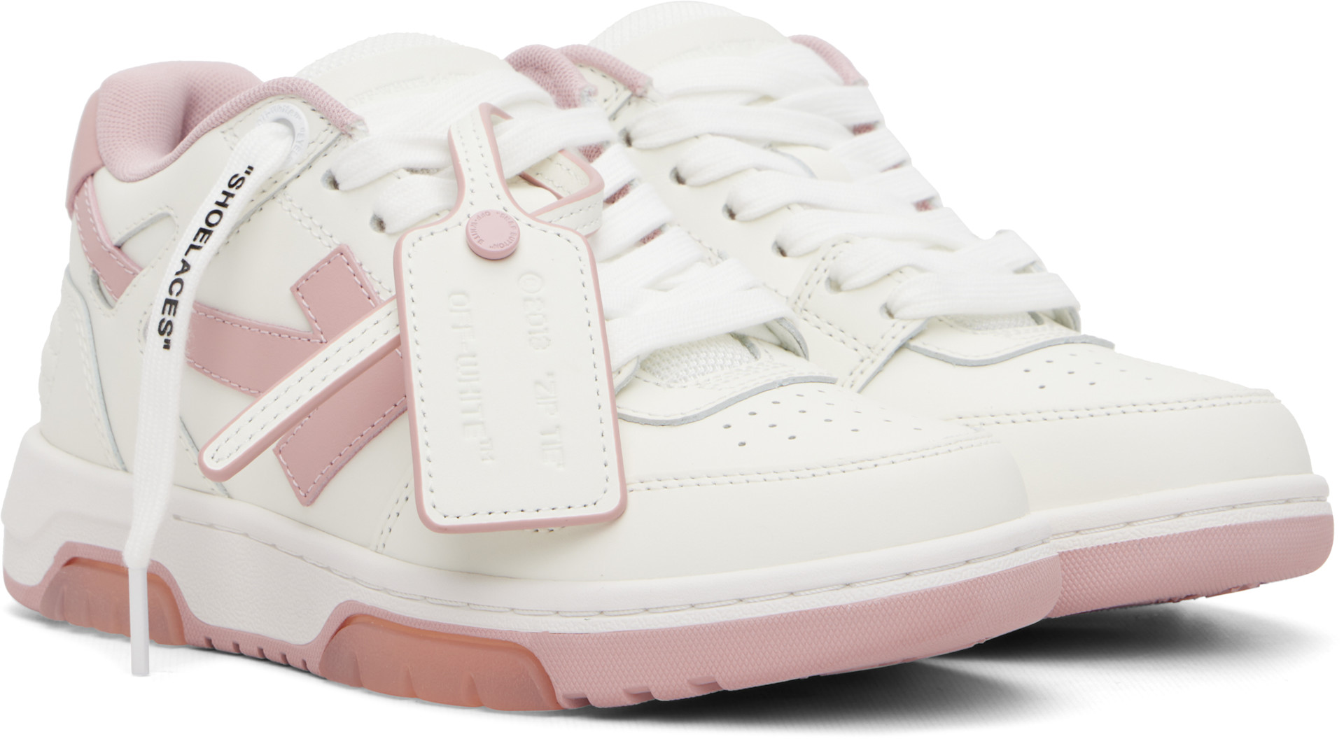超美品 サイズ42 off-white out of office スニーカー Off-White: ホワイト 'Out Of Office' カーフレザー スニーカー