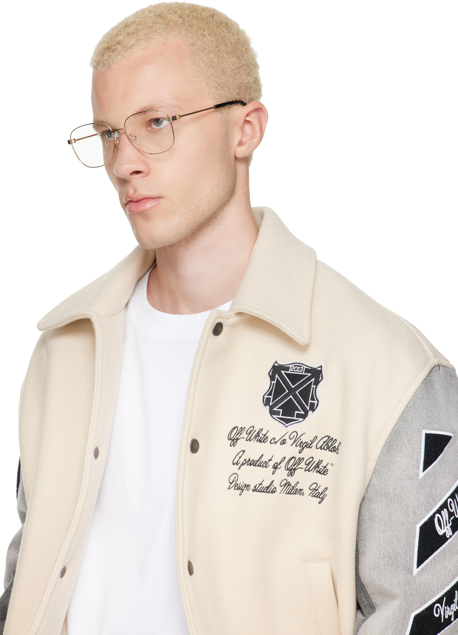 Off-White - 골드 스타일 6017 안경