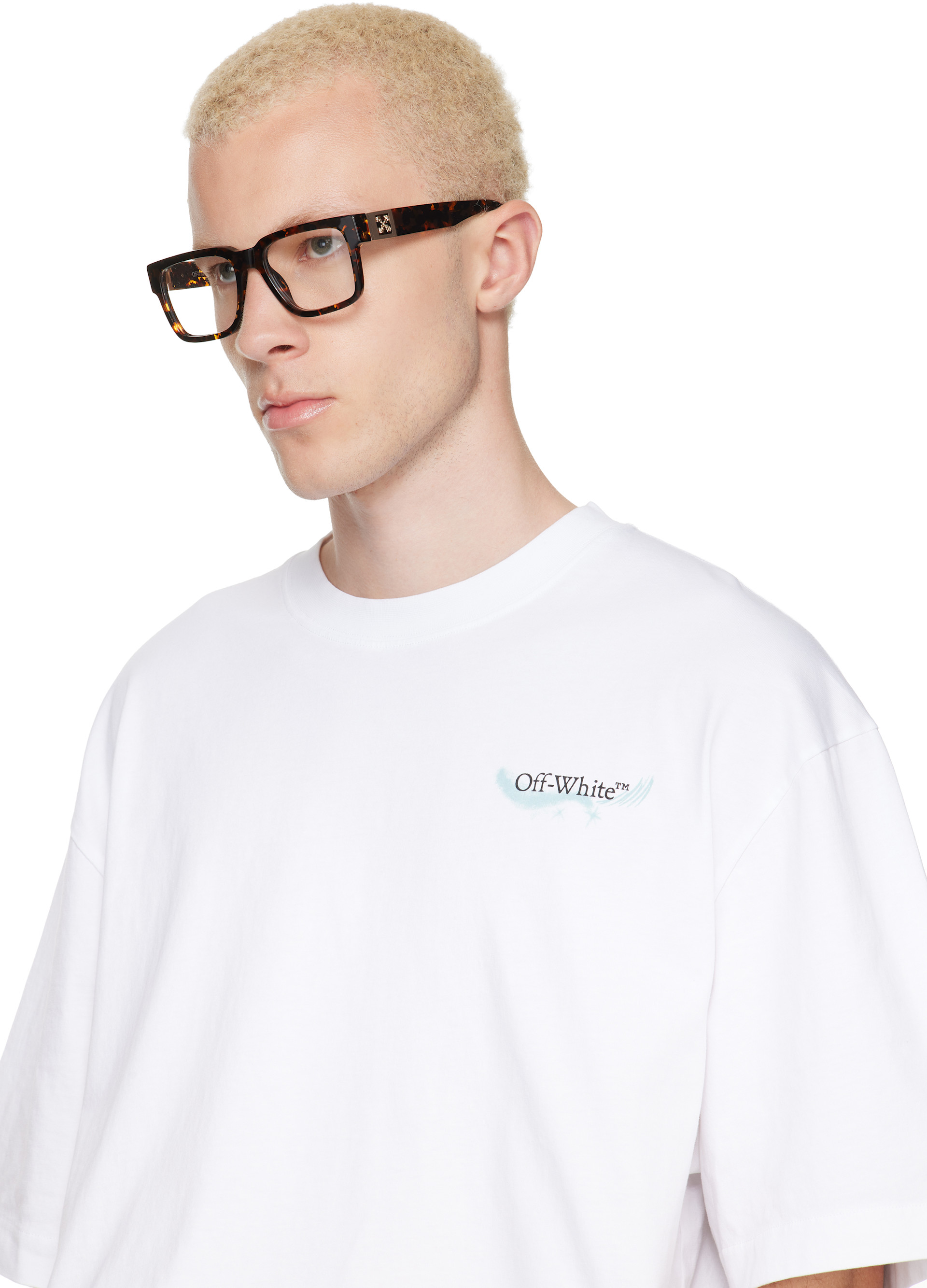 Off-White - 브라운 스타일 5040 안경