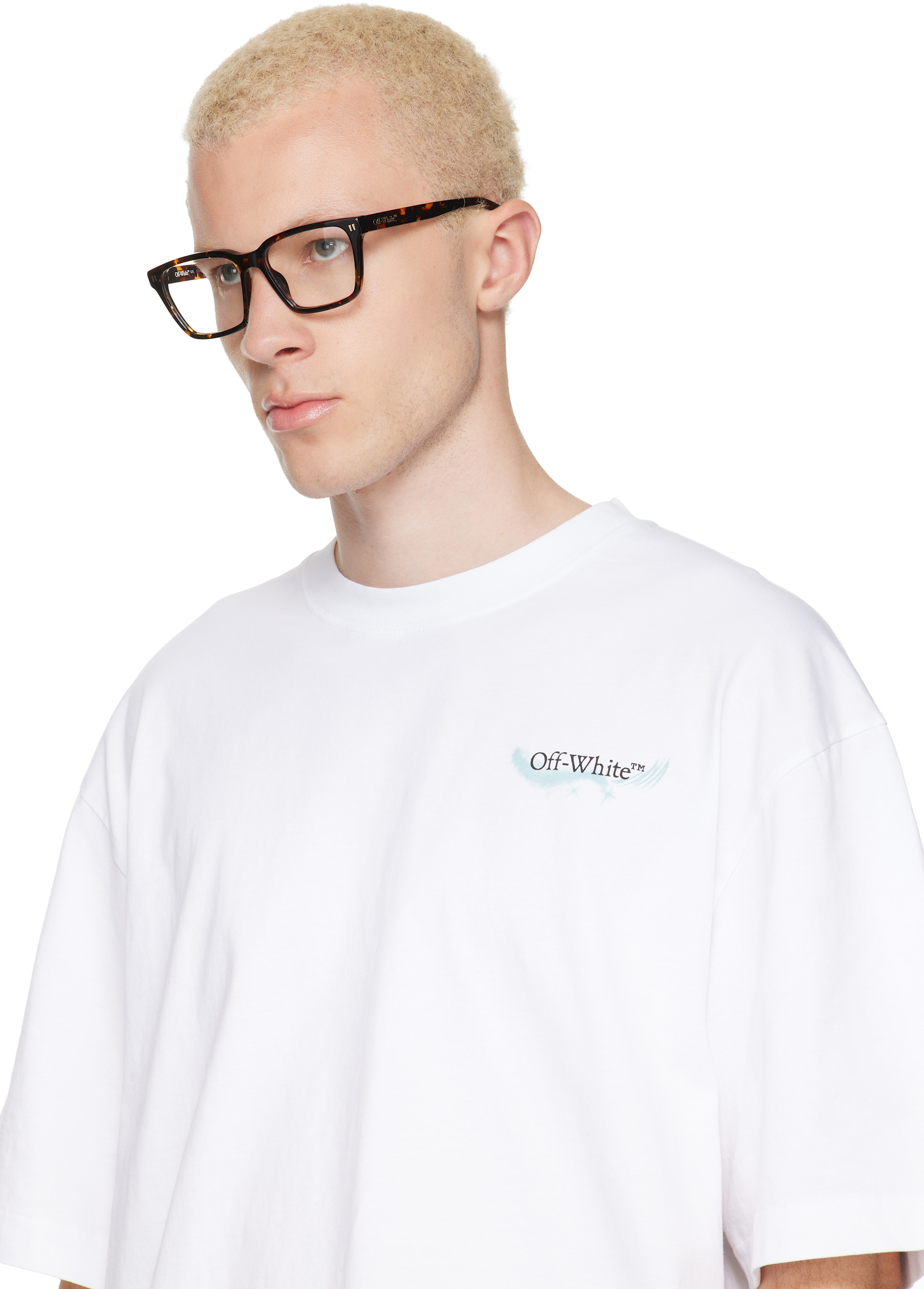 Off-White - 브라운 스타일 8I 안경