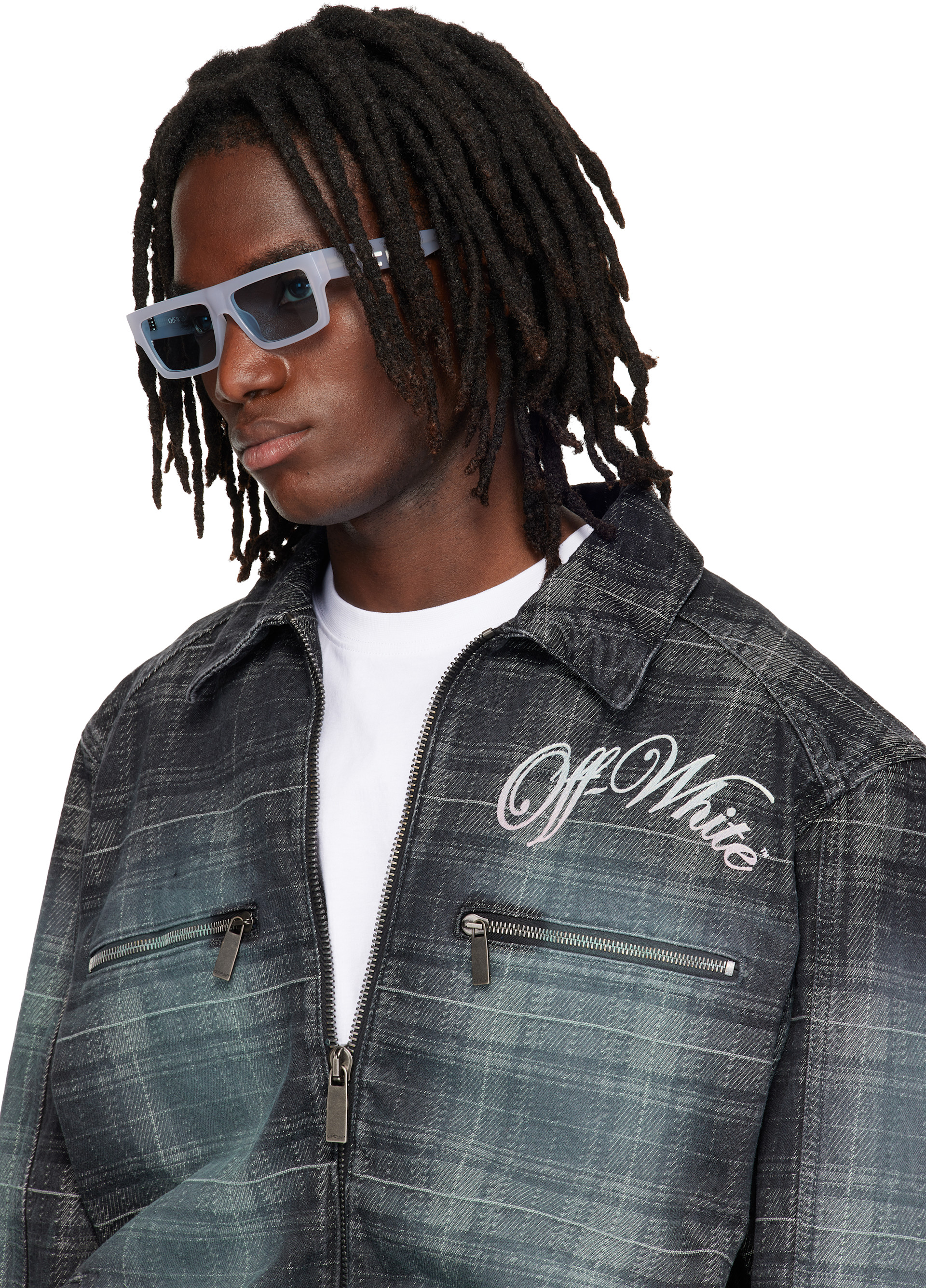 Off-White - Lunettes de soleil Montgomery bleues