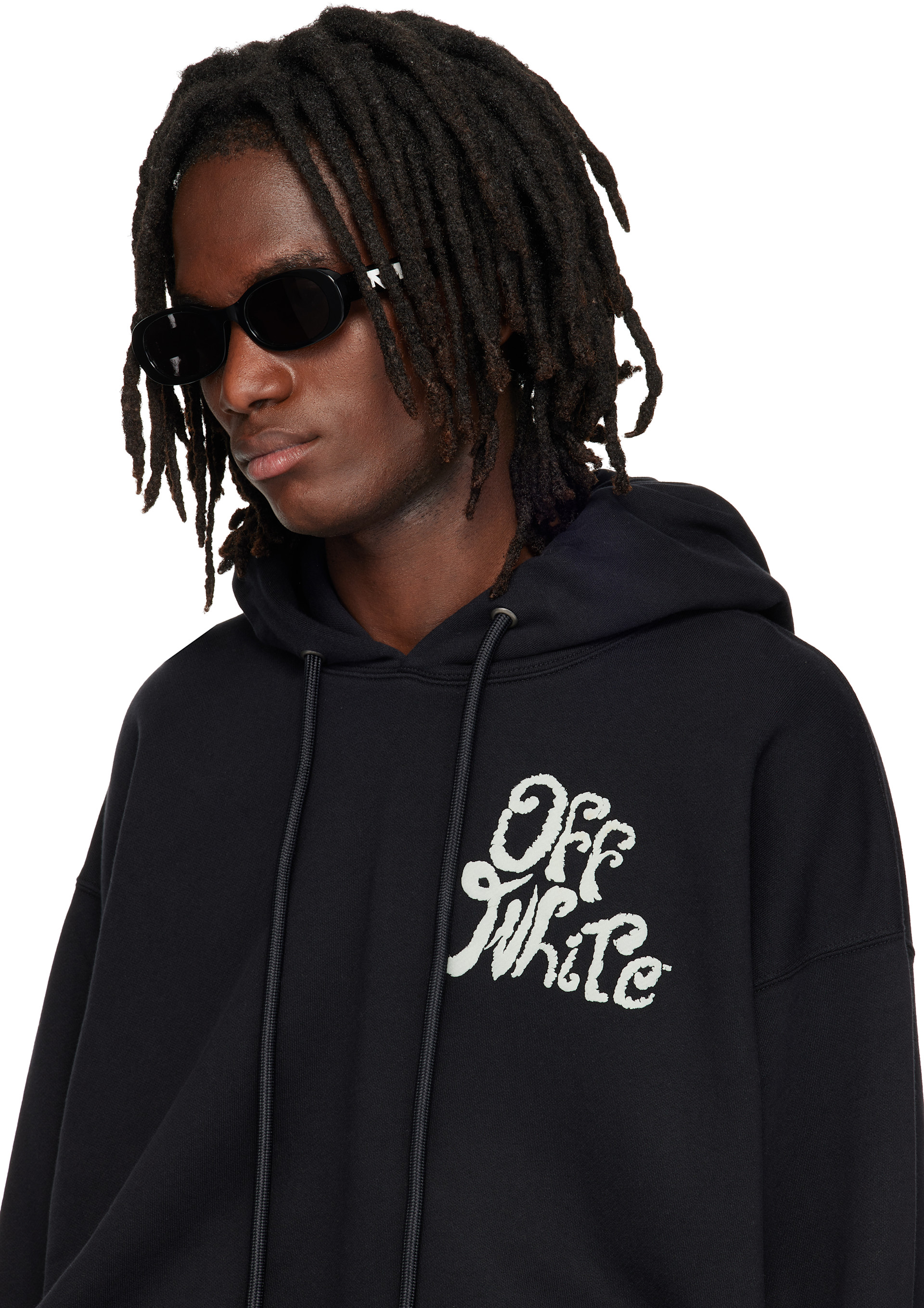 Off-White - 블랙 아담 선글라스