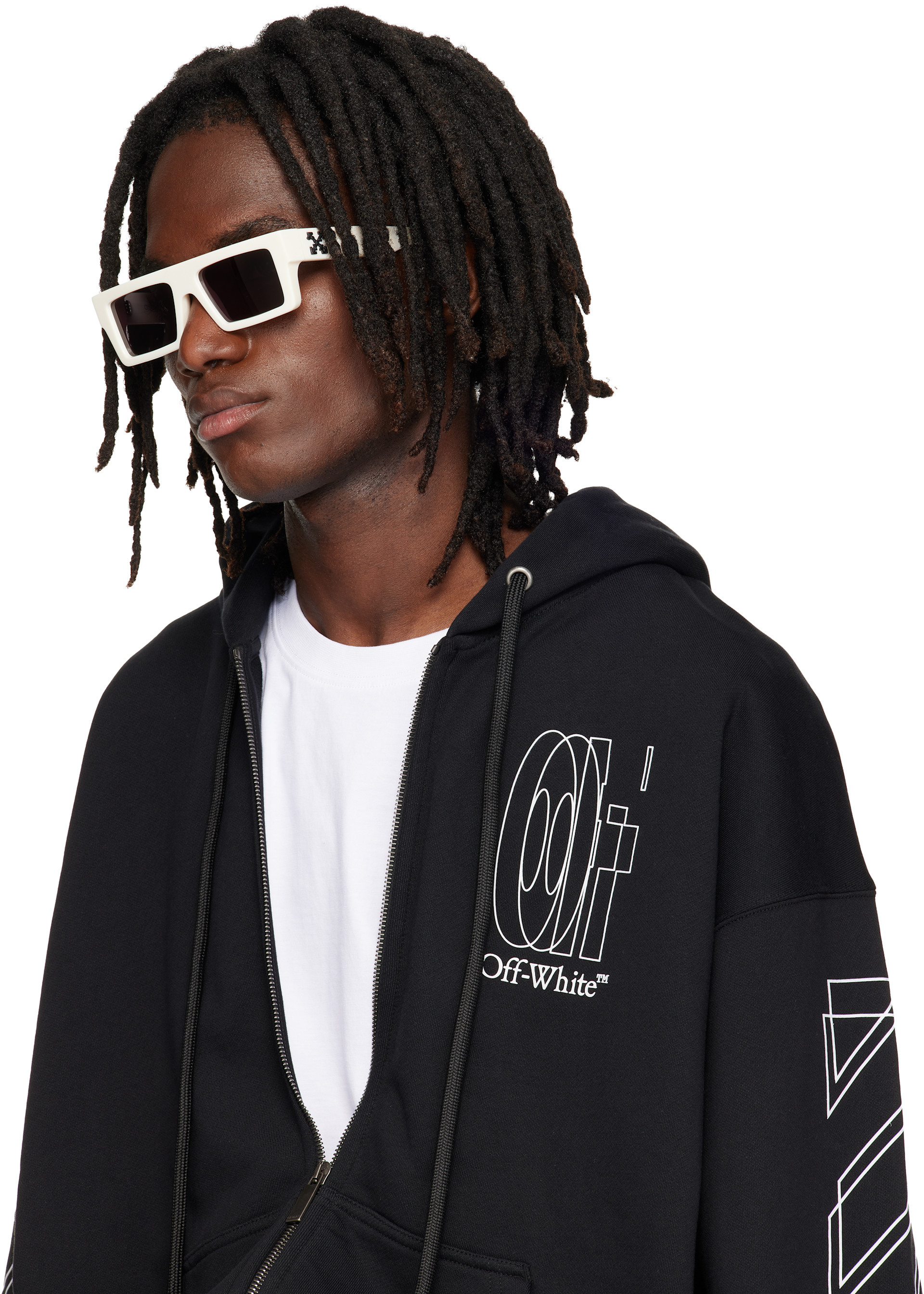 Off-White - Lunettes de soleil Ruby blanc cassé