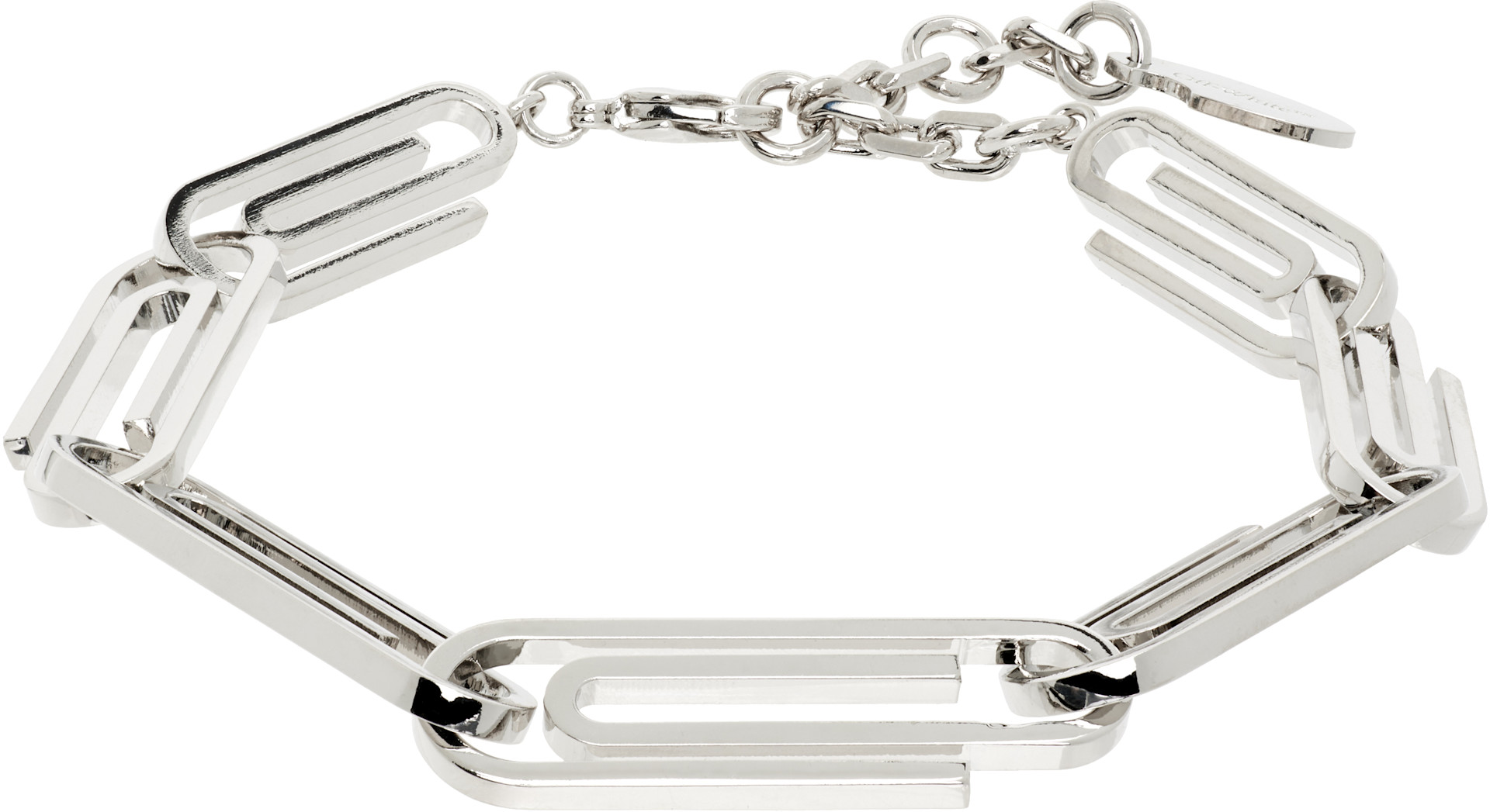 off whiteブレスレット Off-White: Paperclip チェーンブレスレット | SSENSE 日本