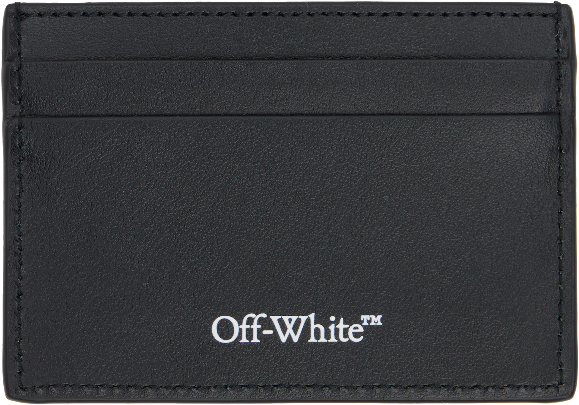 Off-White - Porte-carte noir à logos