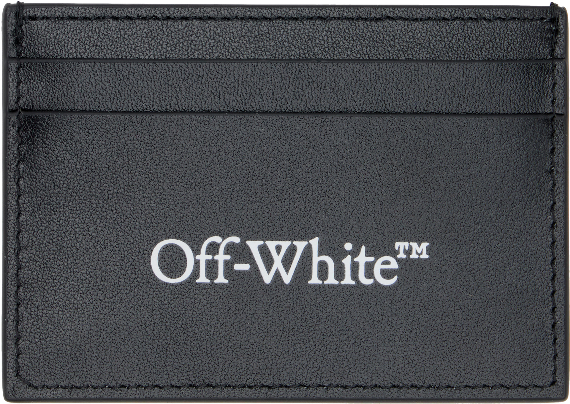 Off-White - Porte-carte noir à logo