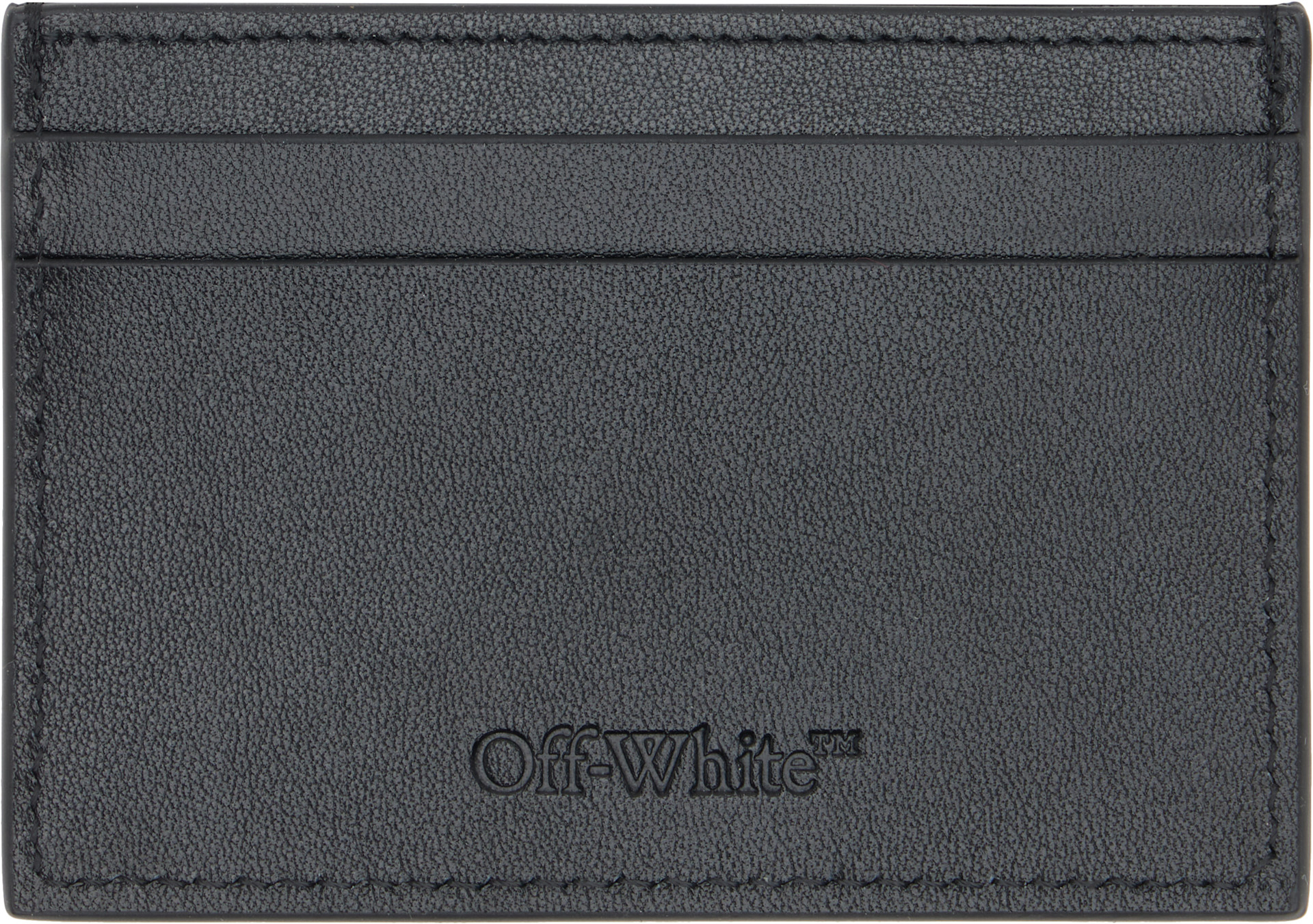 Off-White - Porte-carte noir à logo