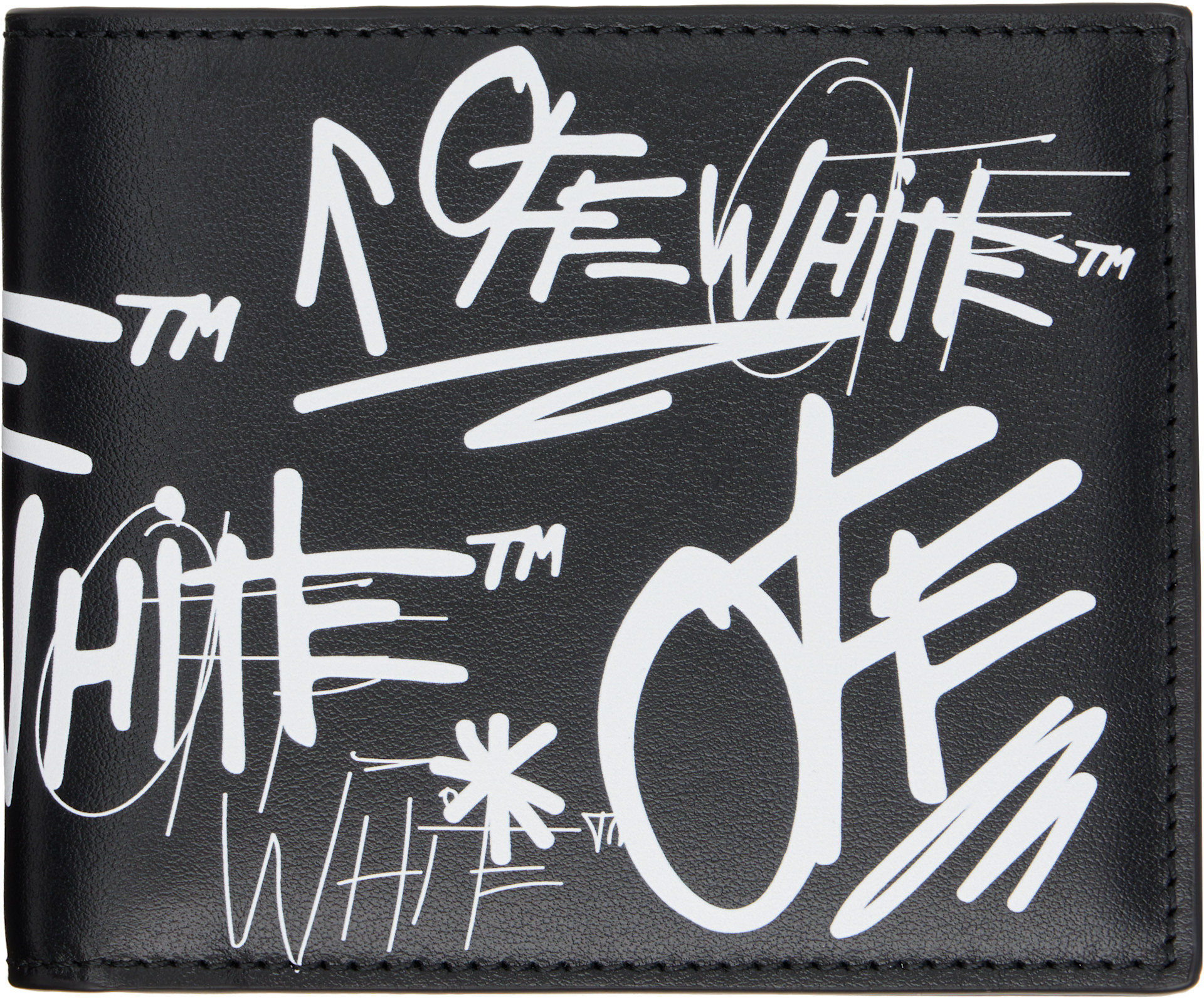 Off-White - 블랙 로고 반지갑