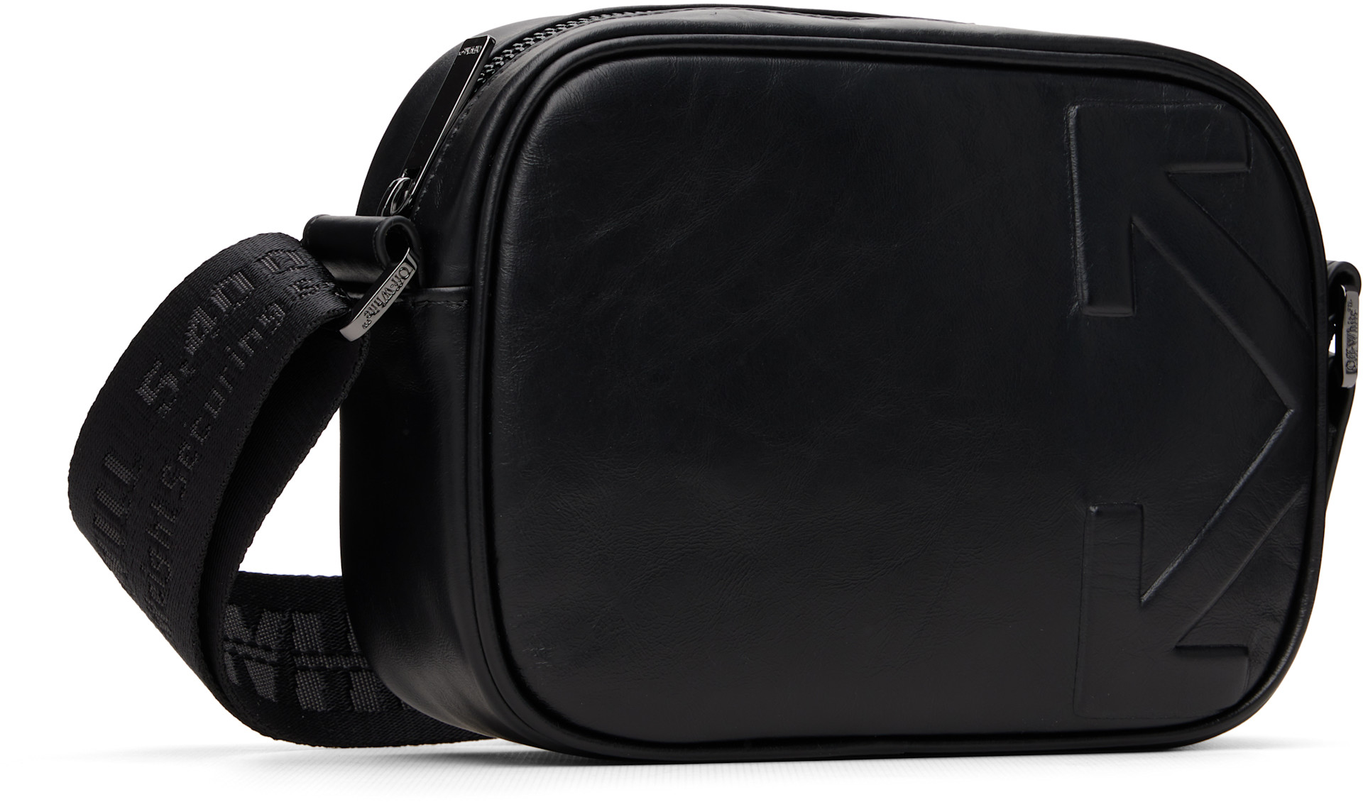 Off-White - Sac caméra Heritage noir en cuir