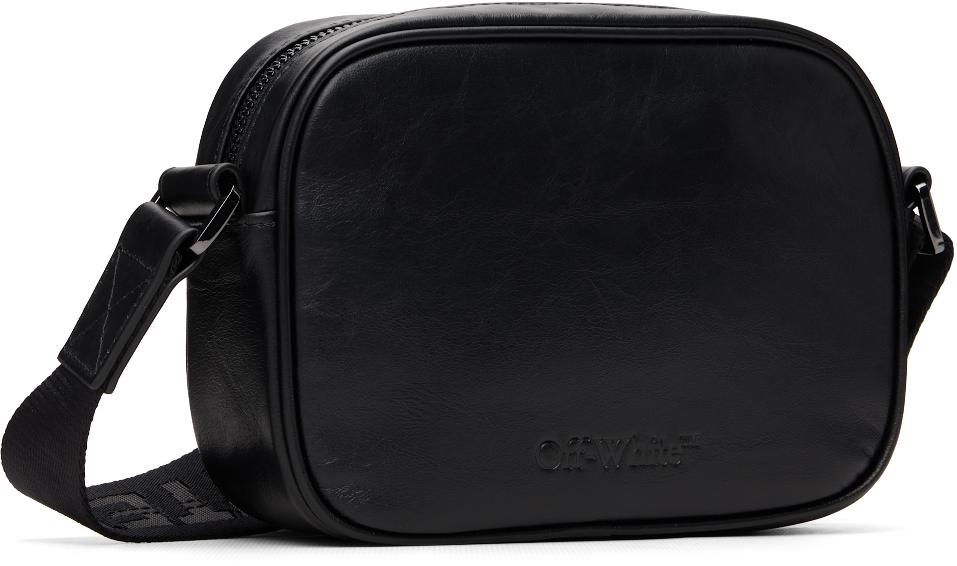 Off-White - Sac caméra Heritage noir en cuir