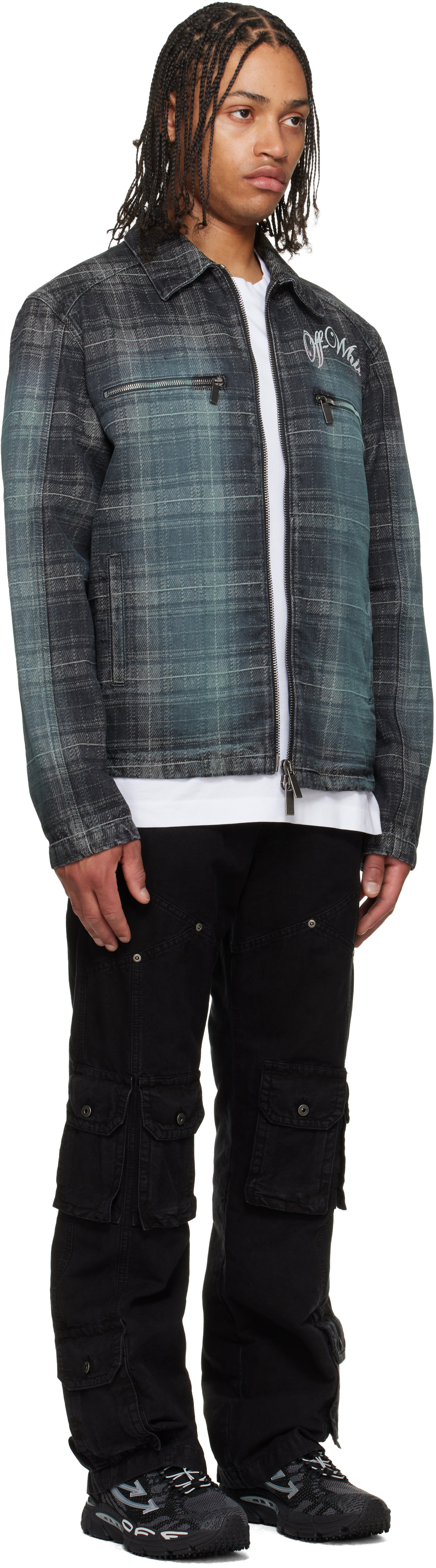 Off-White - ブラック Owr Gd Cot Multipkt Relax カーゴパンツ