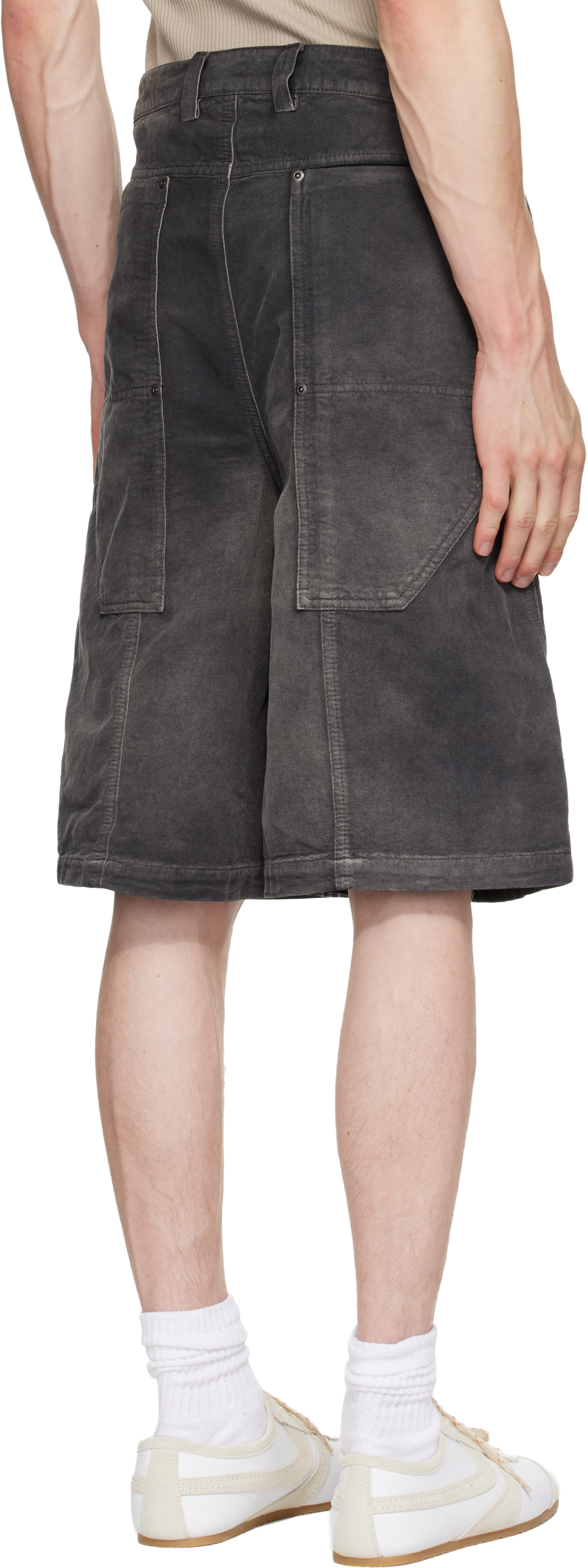 Off-White - Short menuisier noir à logo imprimé