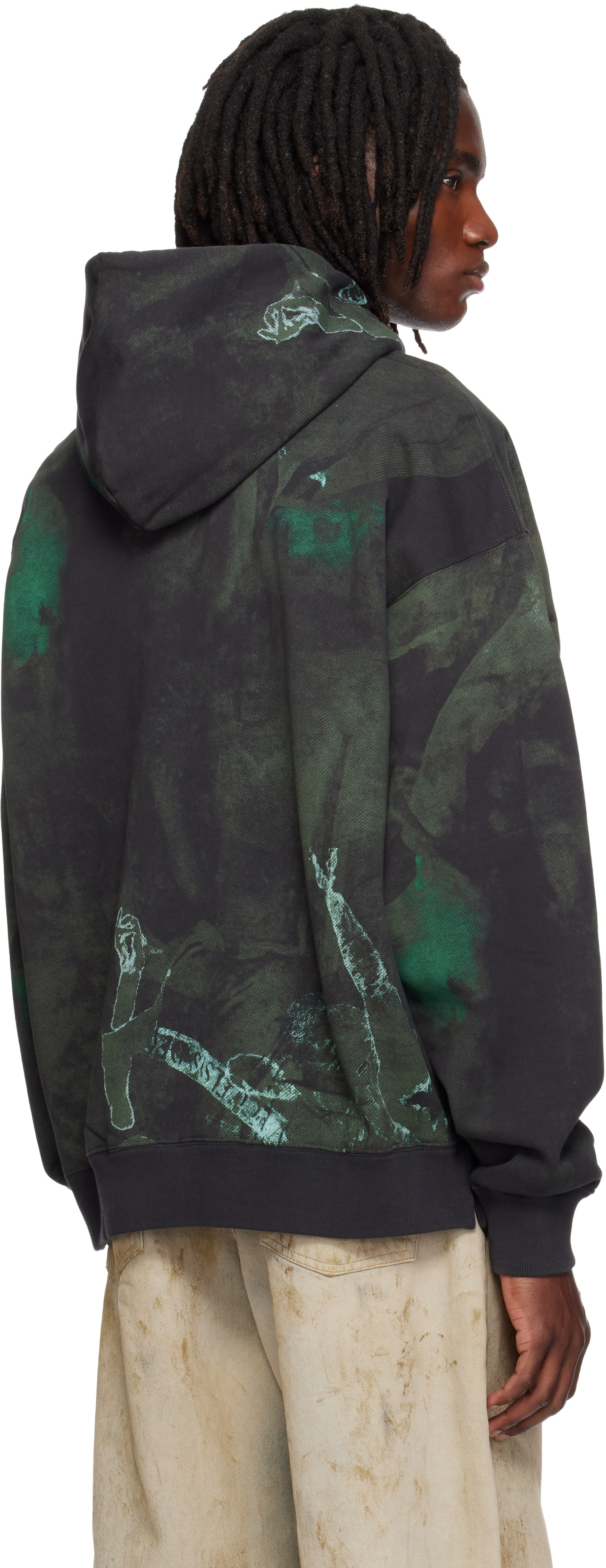 Off-White - Pull à capuche de planchiste noir à image imprimée