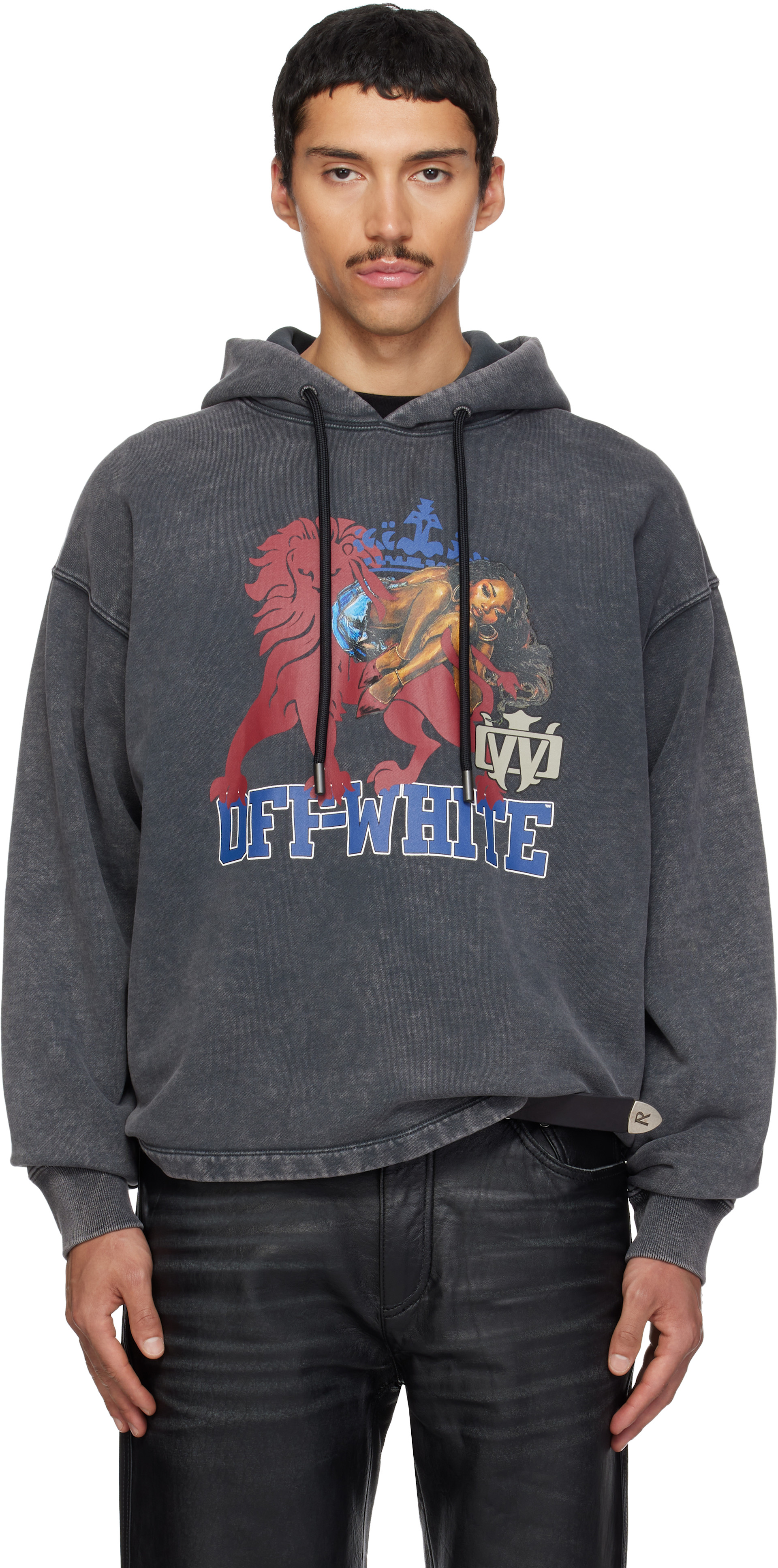 Off-White - Pull à capuche Royal Girl noir
