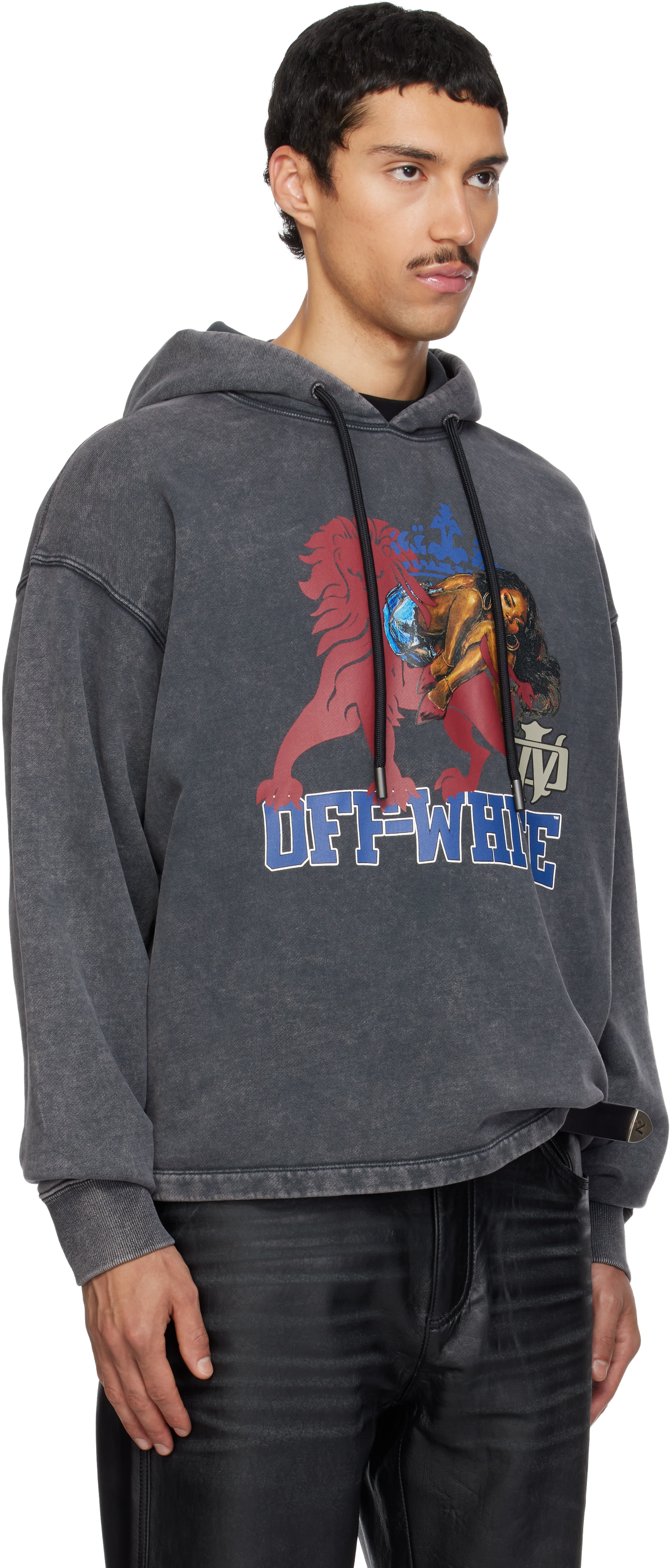 Off-White - Pull à capuche Royal Girl noir