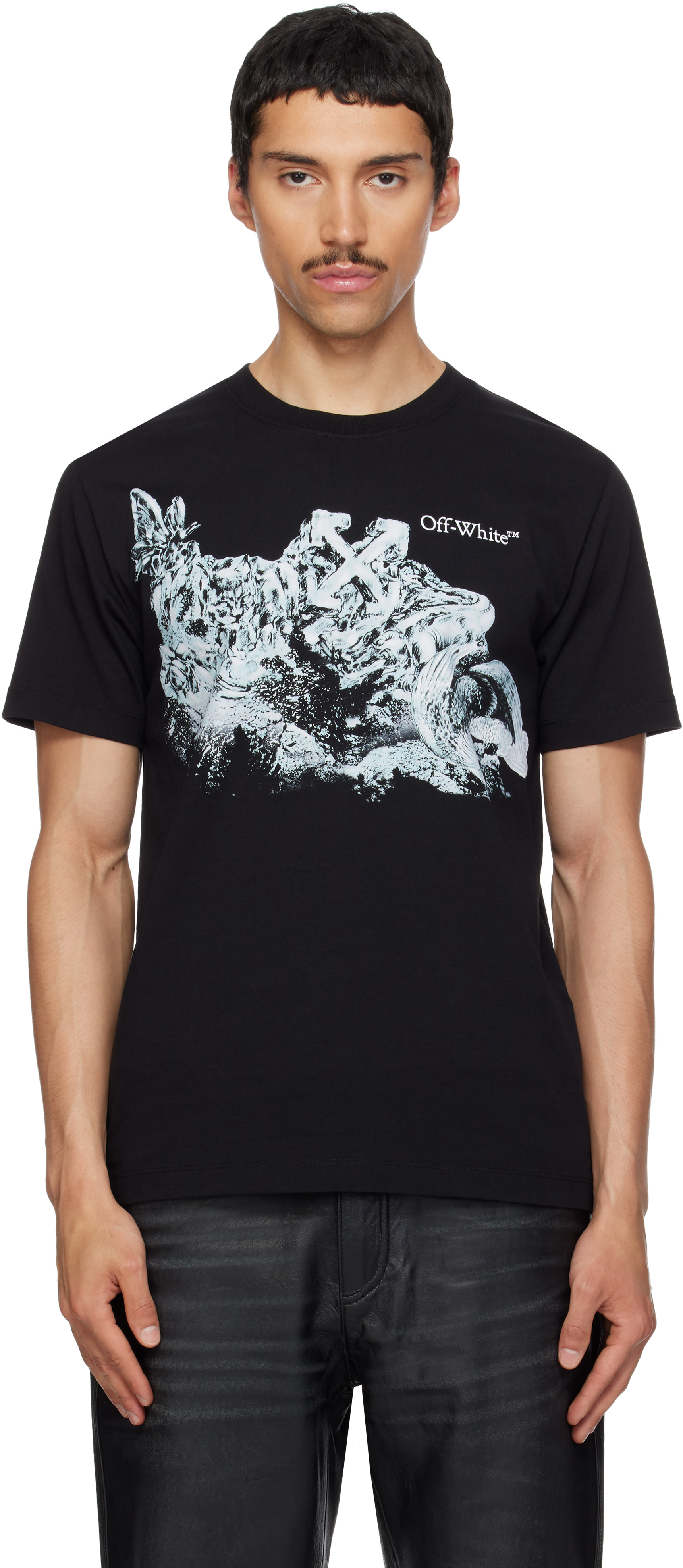 Off-White - ブラック Eagle Rock スリムフィットTシャツ