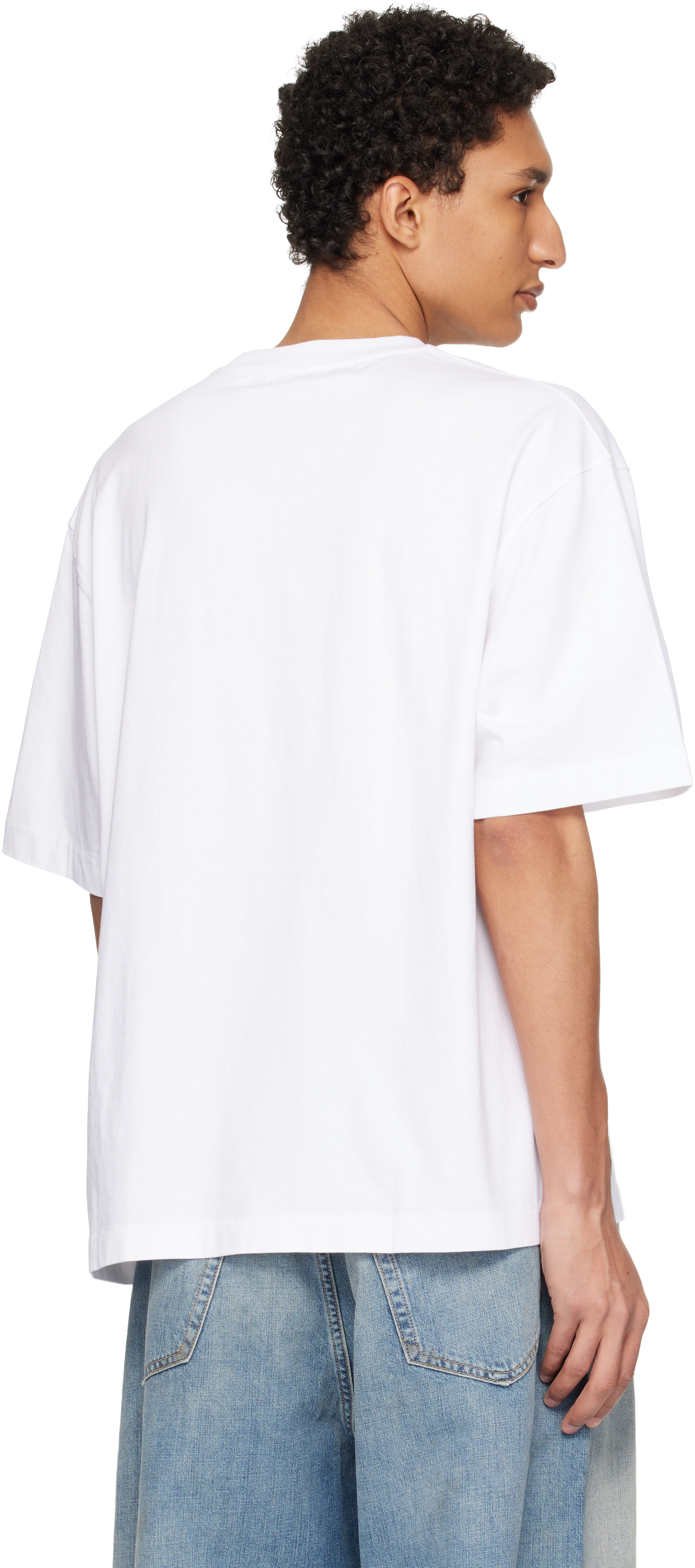 Off-White - T-shirt de planchiste blanc à image