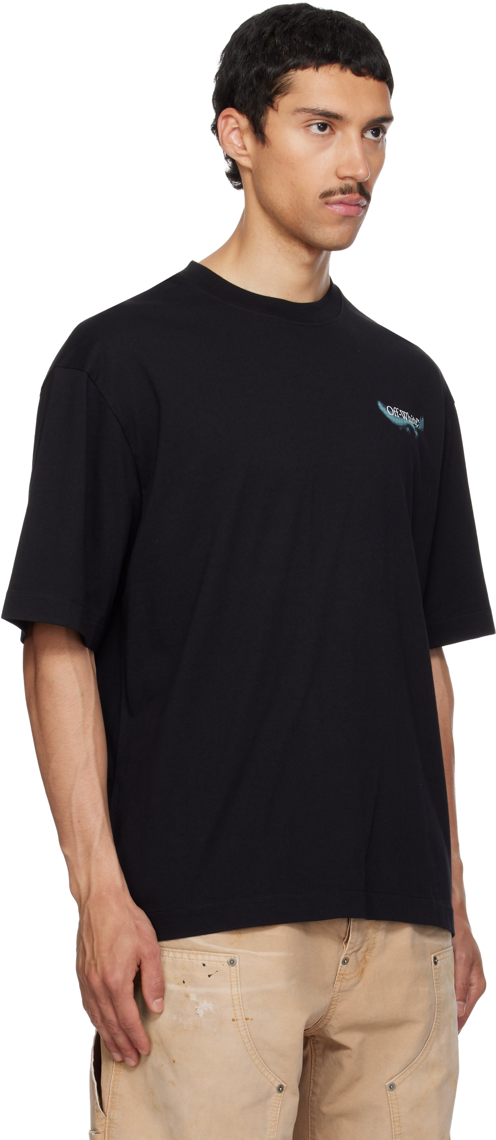 Off-White - ブラック Moon Skate Tシャツ