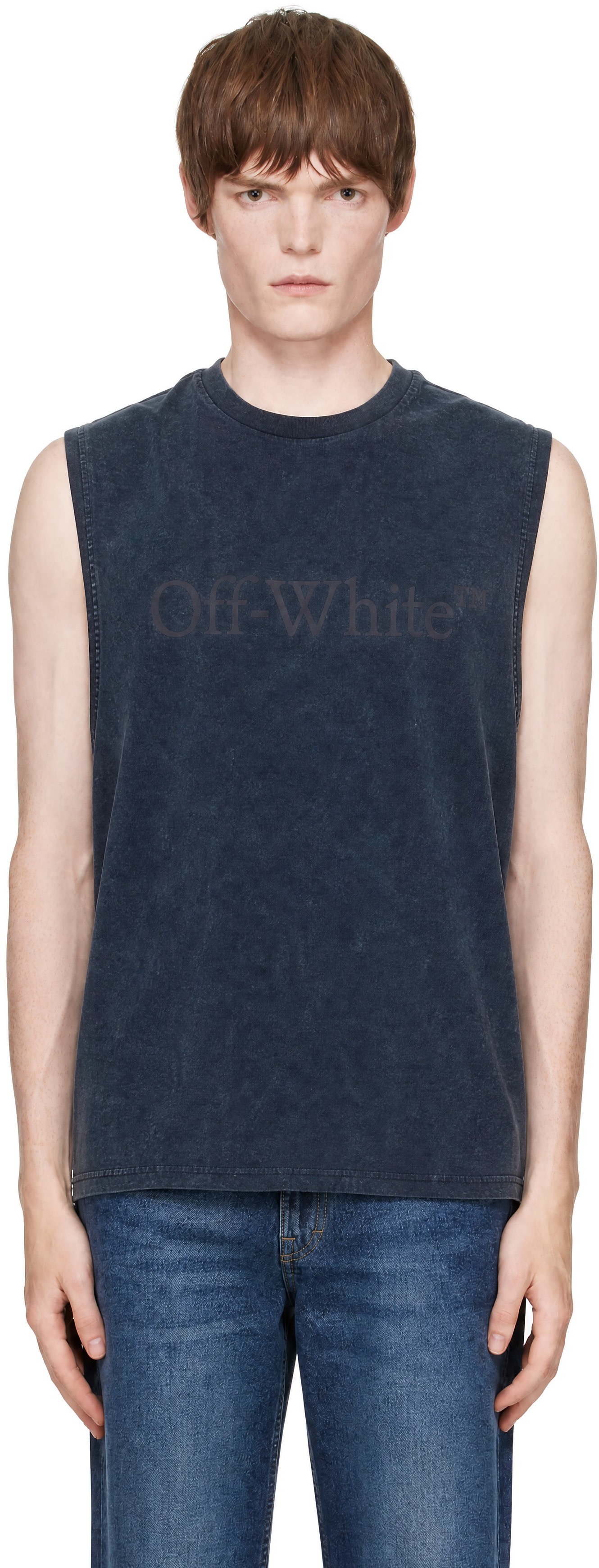 Off-White - Black Laundry Sleeveless T-shirt