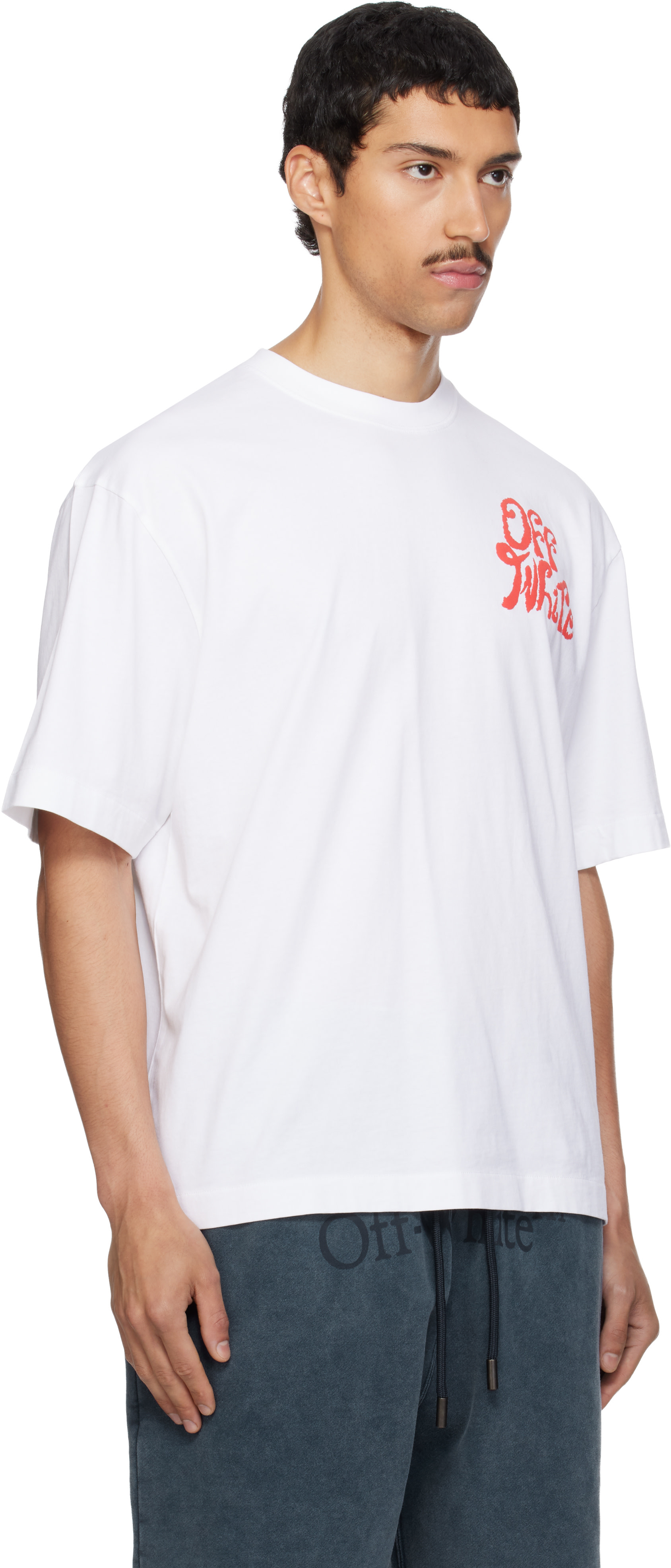 OFF WHITE グラフィックTシャツ Off-White Short sleeve Logo Printed T-shirt color White Mens Size