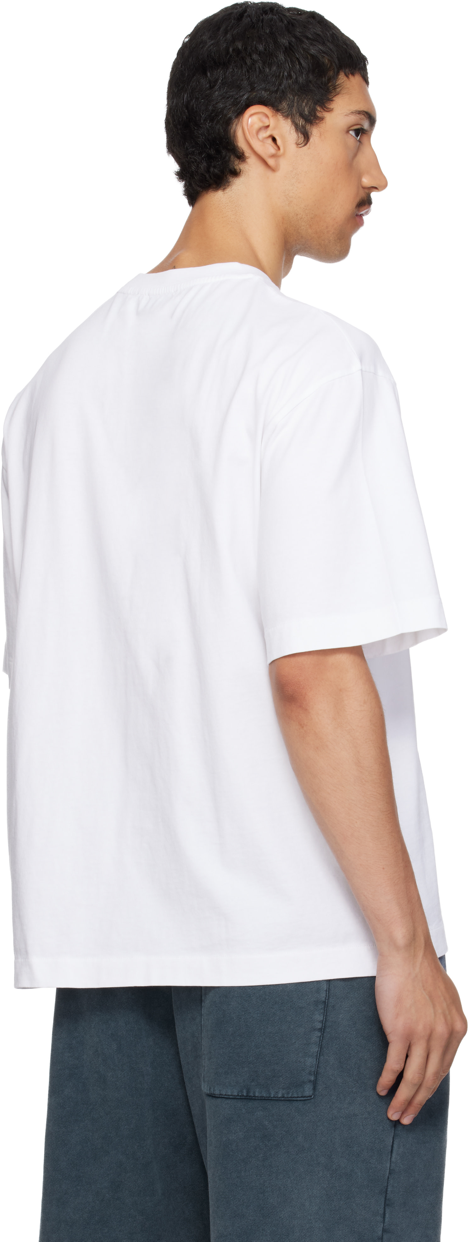 Off-White: White Grass Ink Skate T-shirt | SSENSE