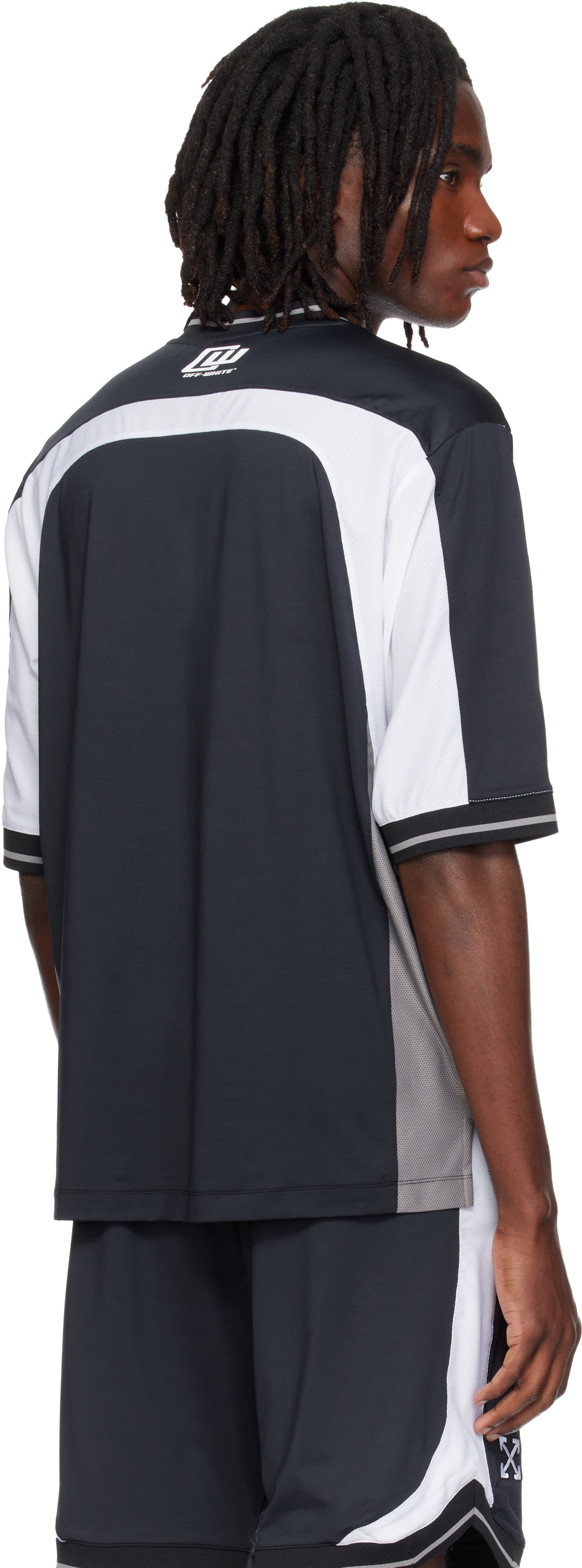 Off-White - Maillot de soccer noir à image à logo