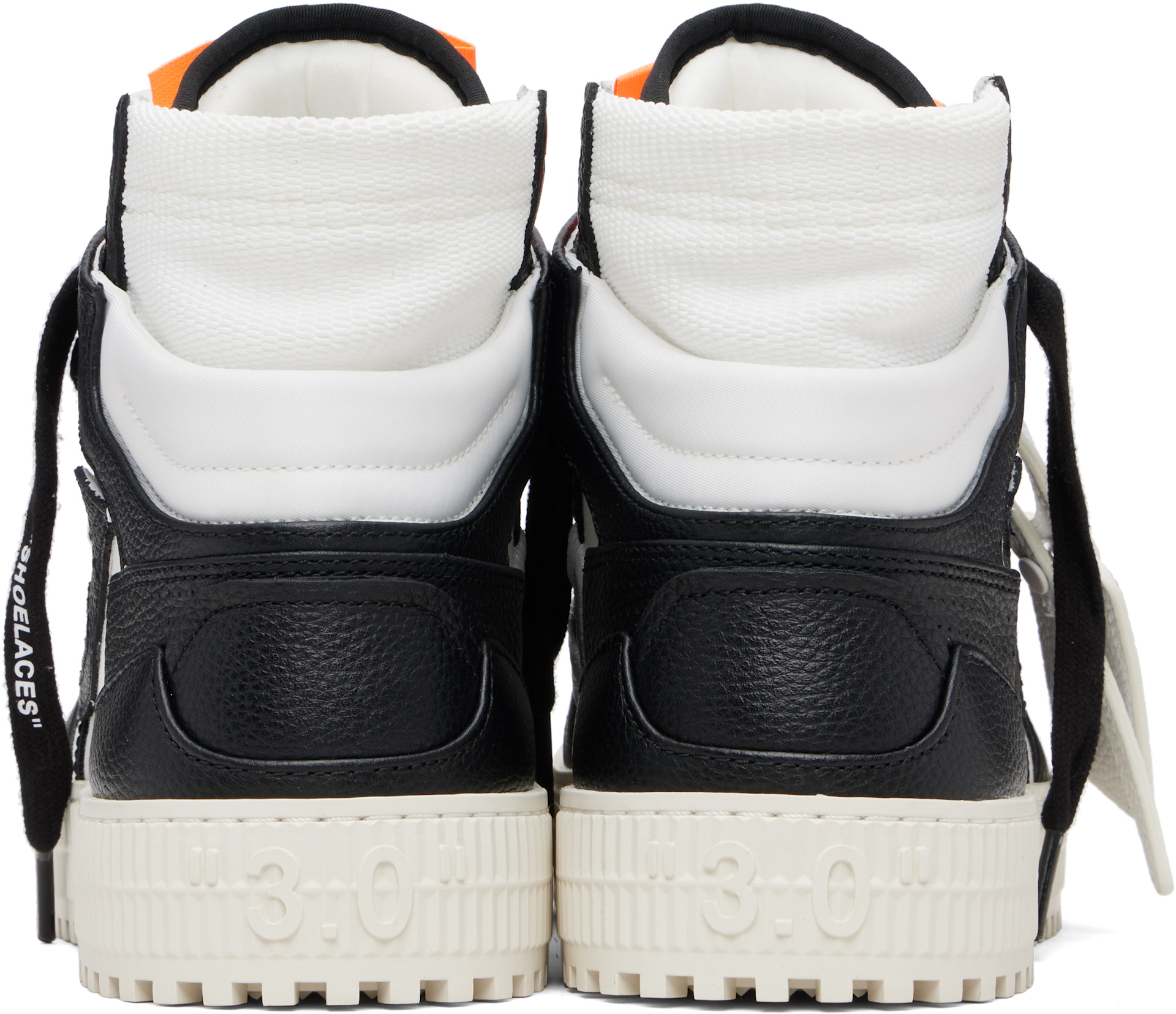 Off-White - White & Black 3.0 Court High Top Sneakers