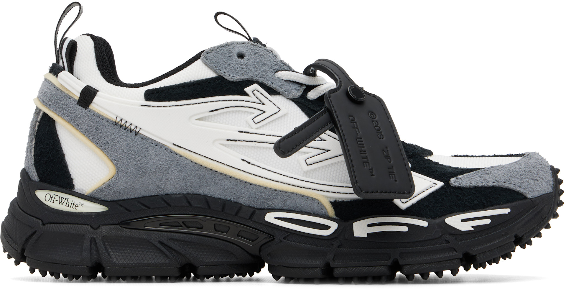 Off-White - Baskets Be Right Back noir et blanc en suède