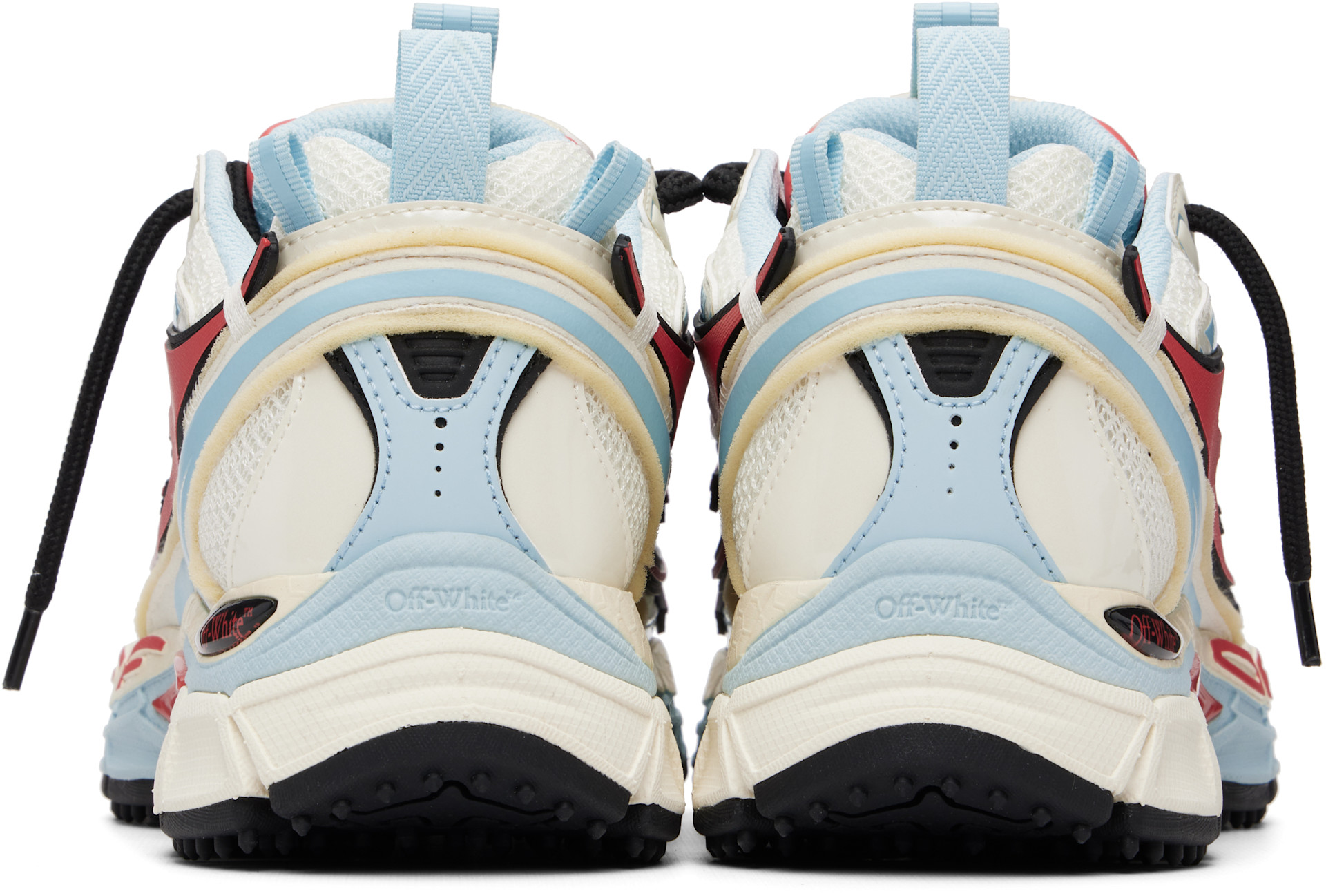 Off-White - Baskets Be Right Back blanc et bleu en filet
