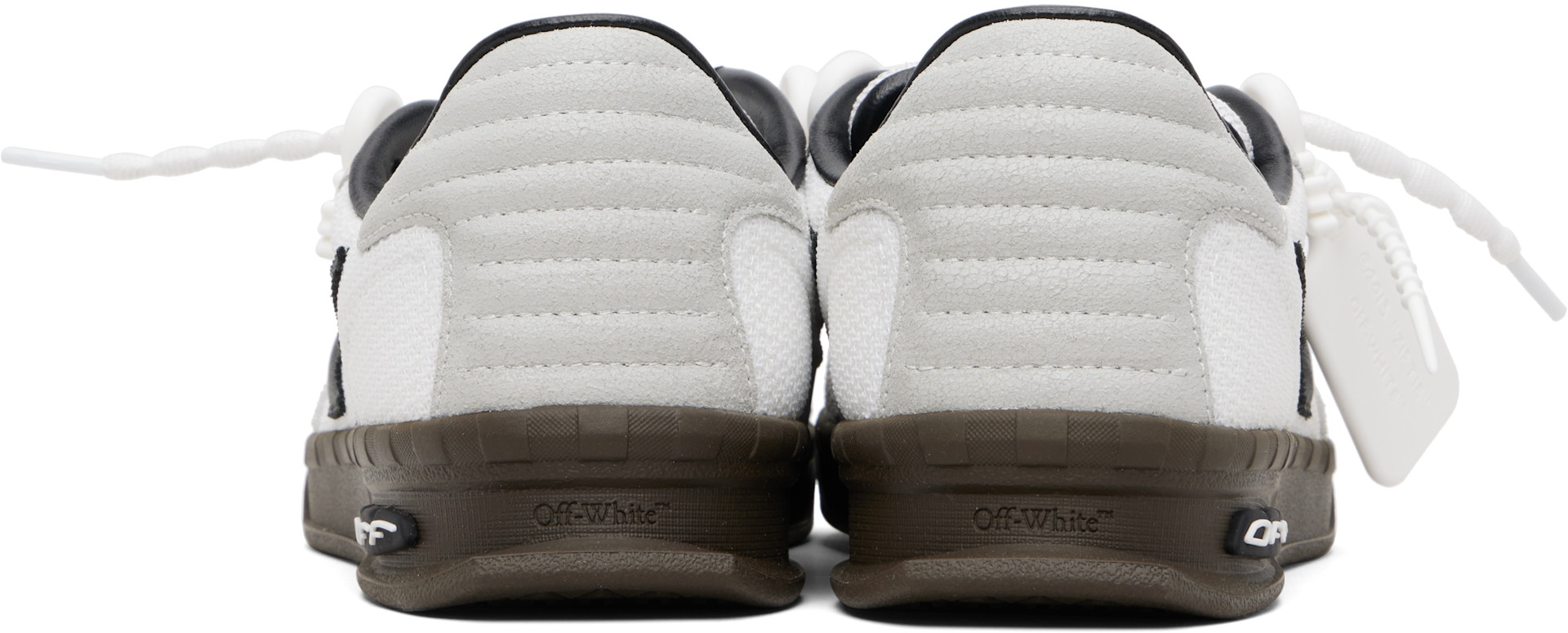 Off-White: White & Gray End Of Play Sneakers | SSENSE