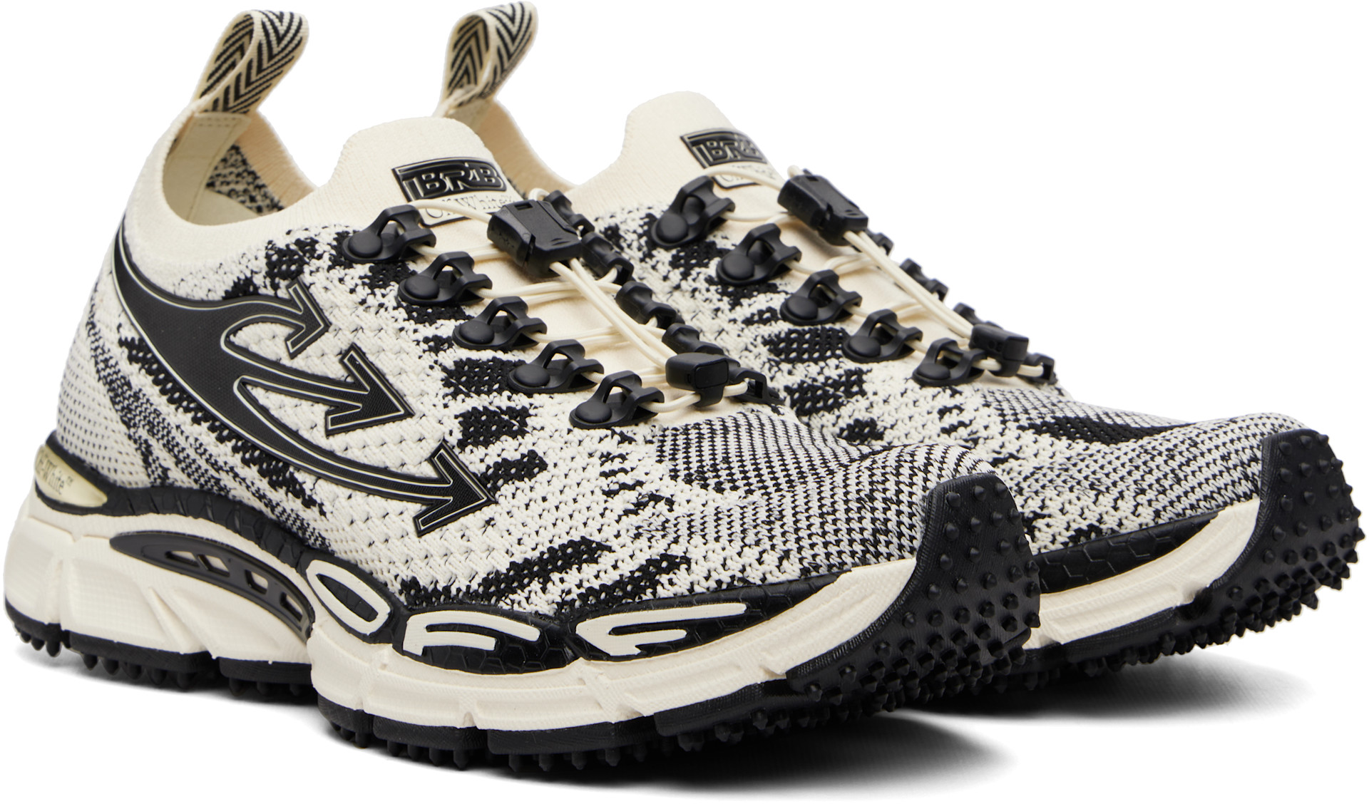 Off-White - Baskets Be Right Back blanc cassé en tricot