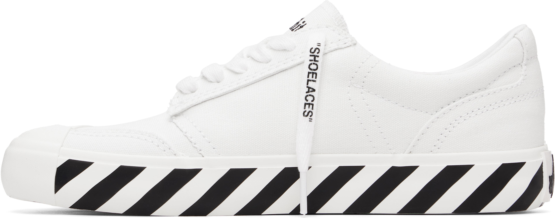 Off-White - Baskets blanches à semelle en caoutchouc vulcanisé