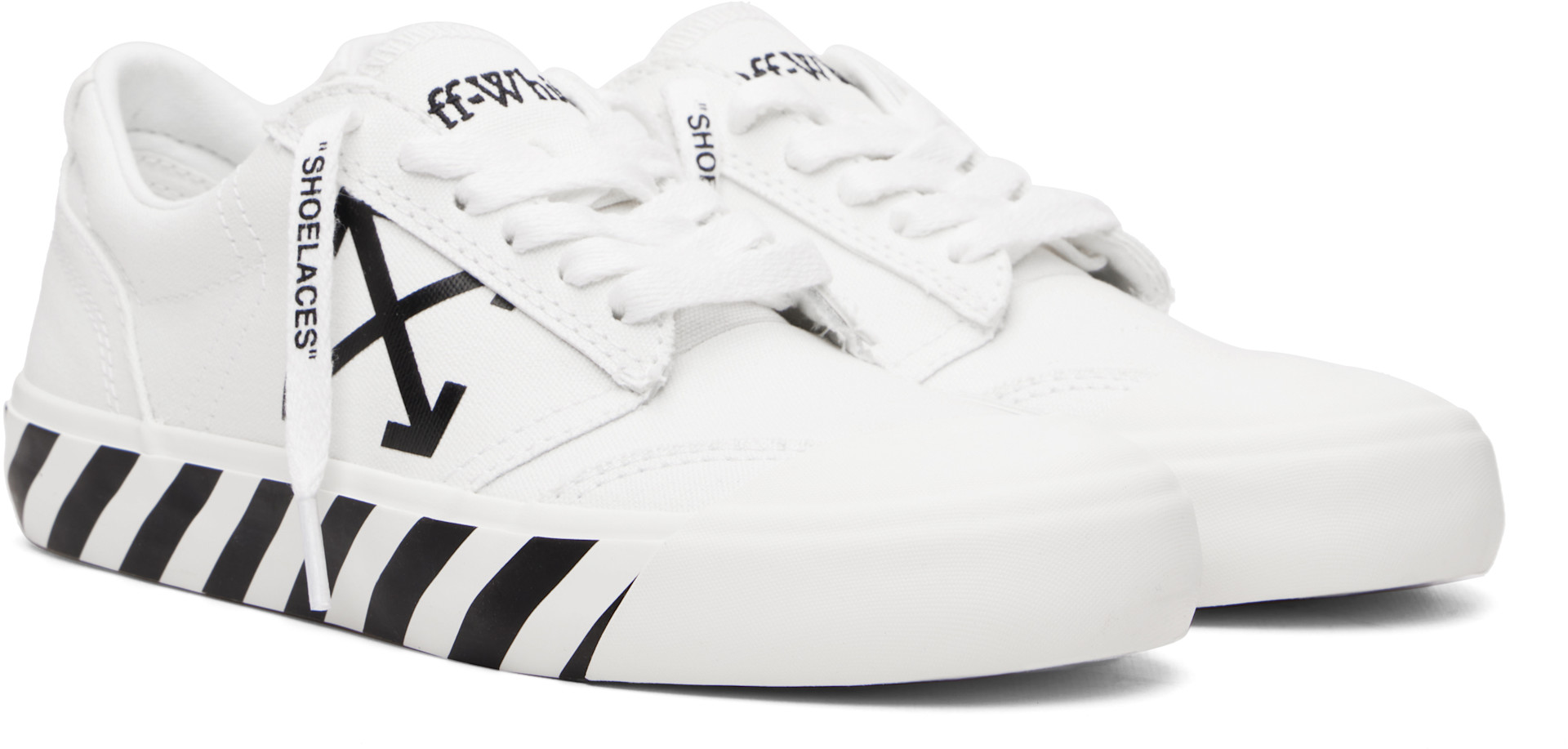 Off-White - Baskets blanches à semelle en caoutchouc vulcanisé