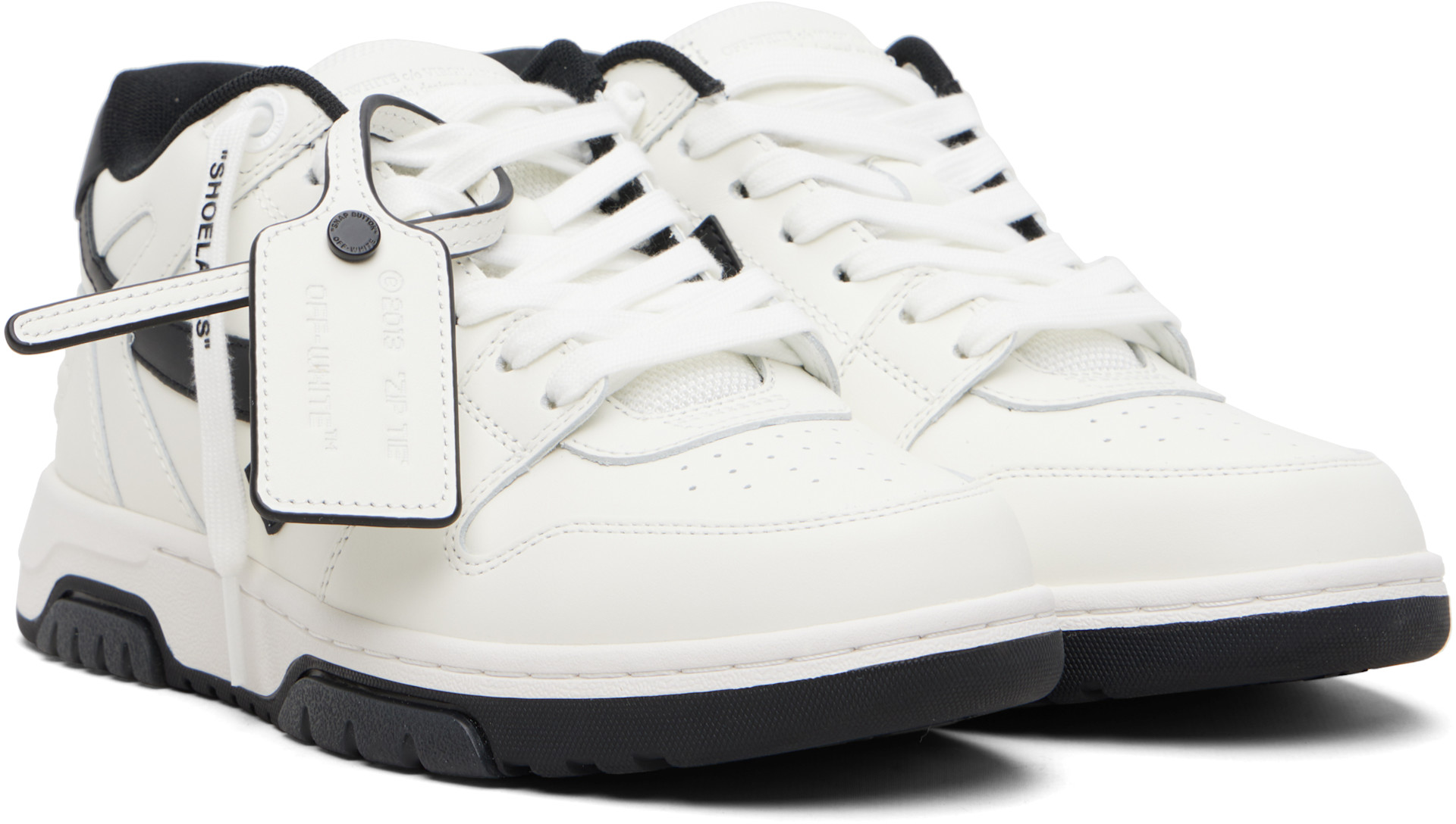 Off-White: White & Black Out Of Office Sneakers | SSENSE