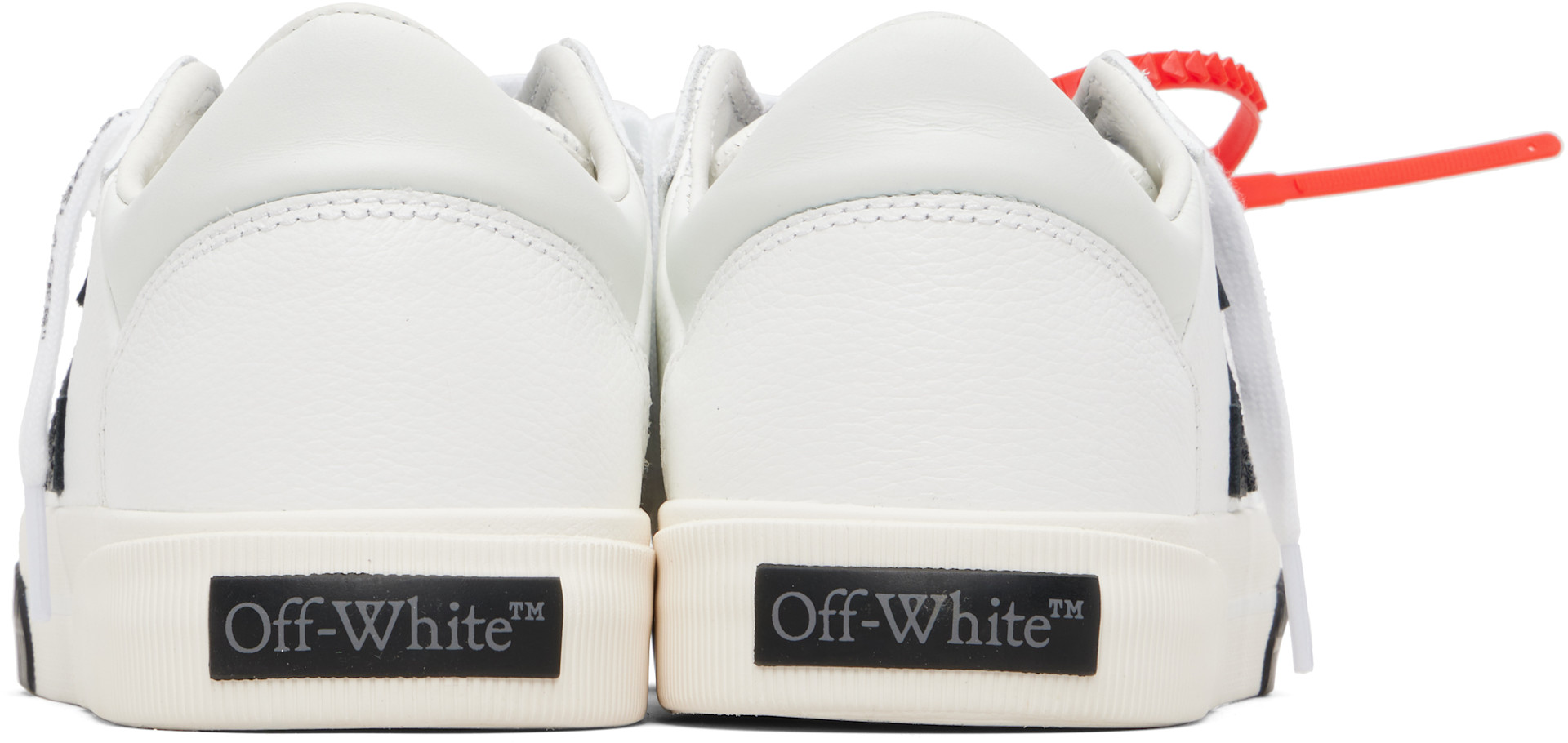 Off-White - Baskets basses vulcanisées blanches
