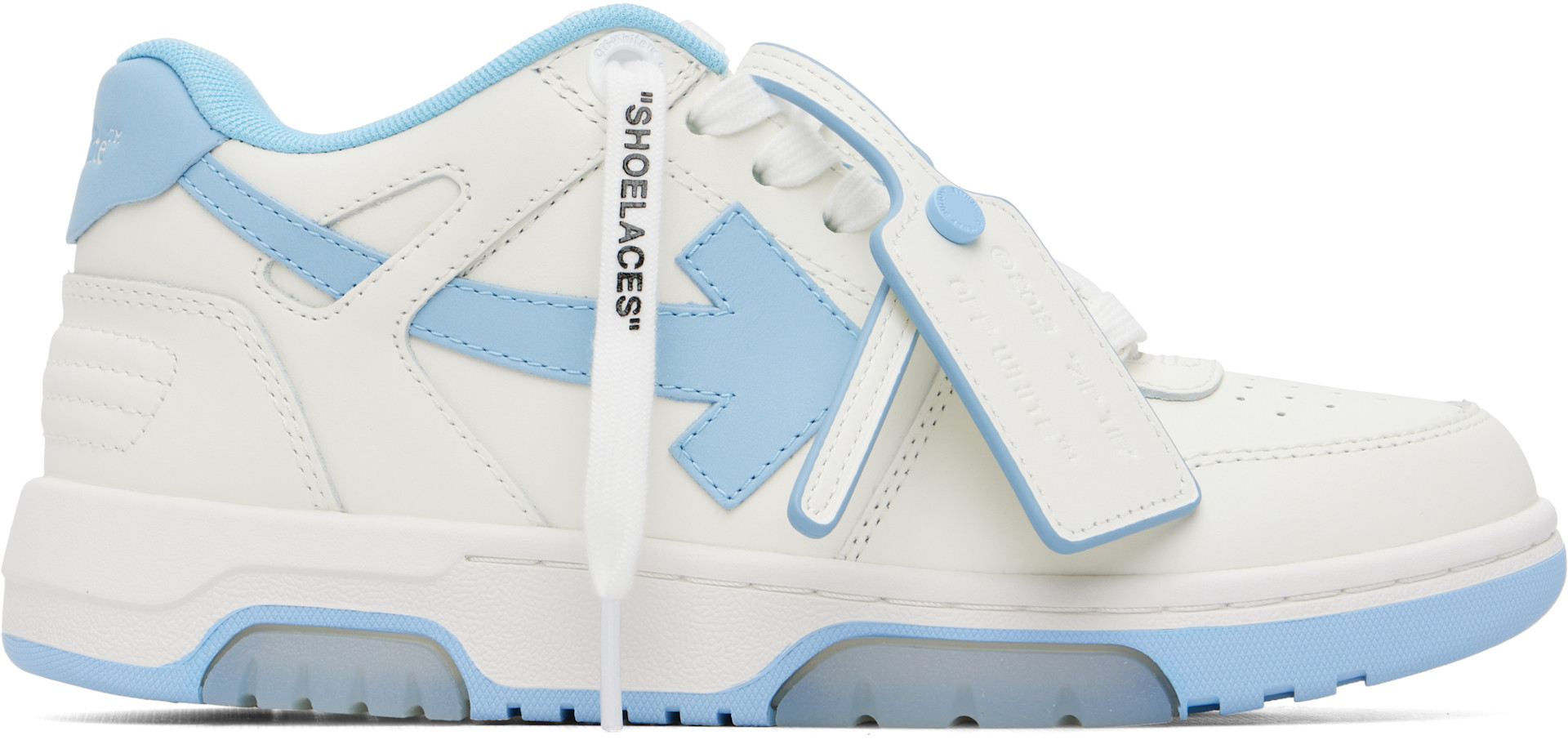 Off-White: White 'Out Of Office' Calf Leather Sneakers | SSENSE