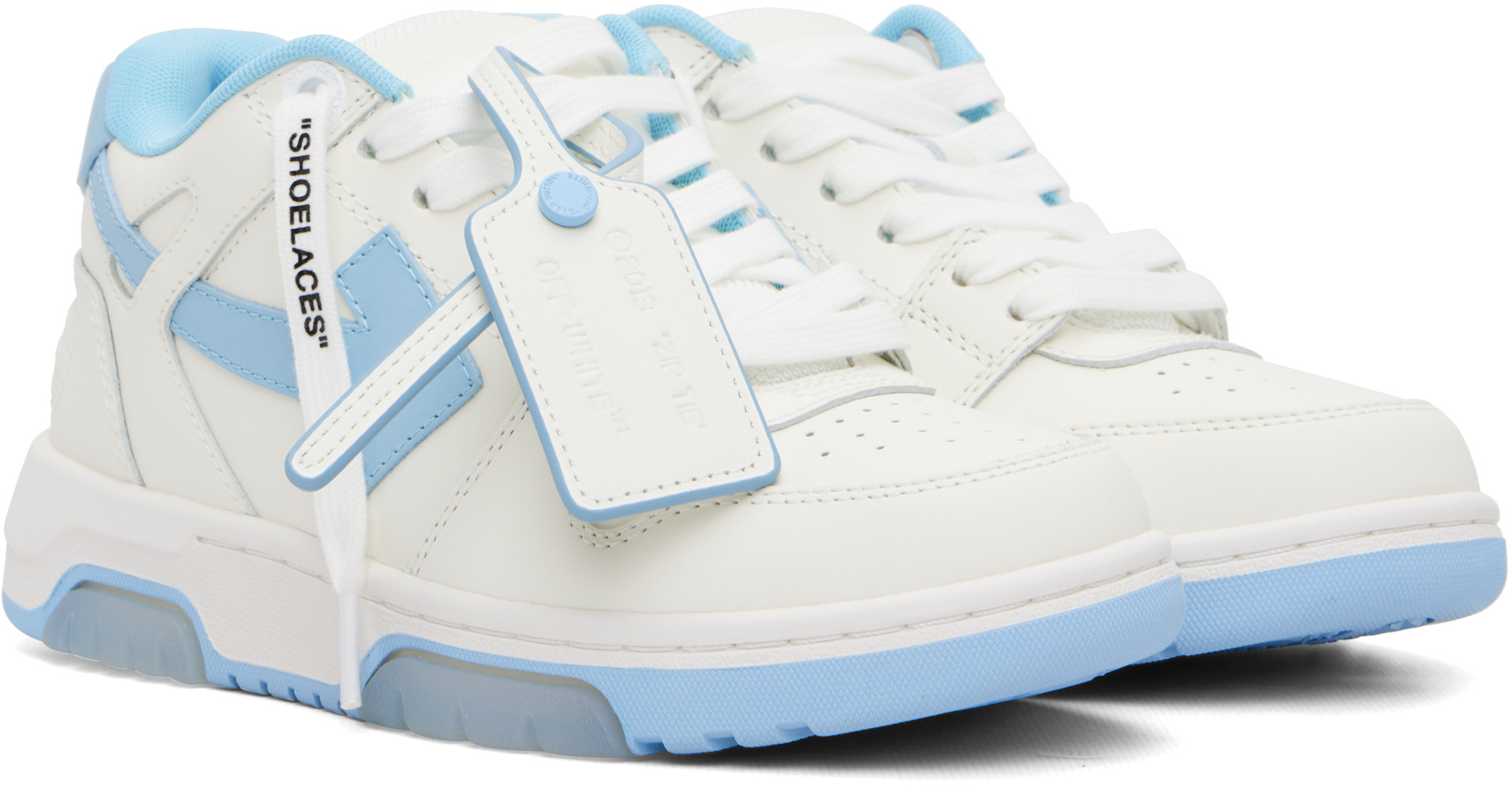 Off-White: White 'Out Of Office' Calf Leather Sneakers | SSENSE