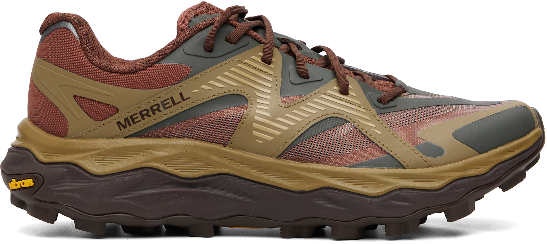 Merrell 1TRL: Red & Khaki Agility Peak 6 Sneakers | SSENSE