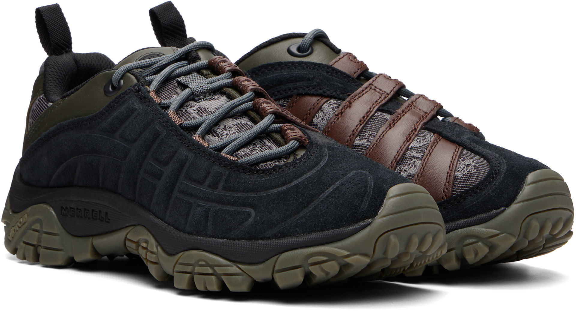 Merrell 1TRL - 블랙 모압 2 리믹스 가죽 스니커즈