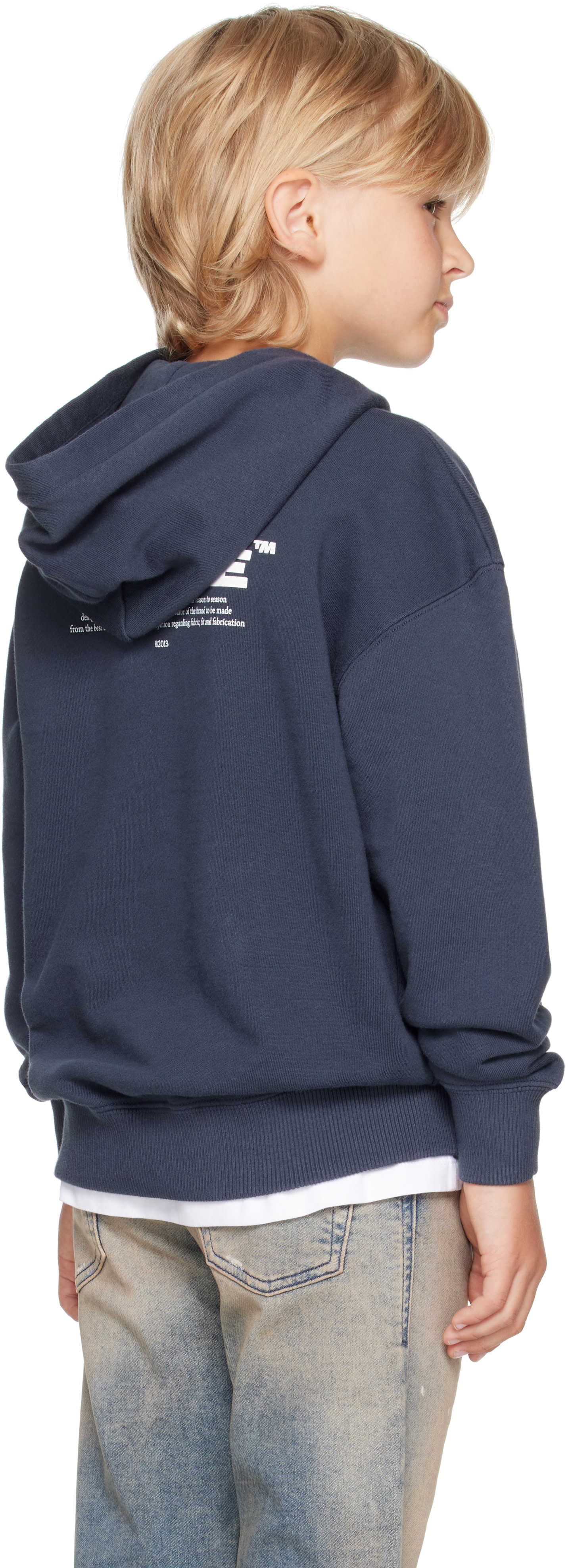 Off-White - キッズ｜ネイビー Type フーディ