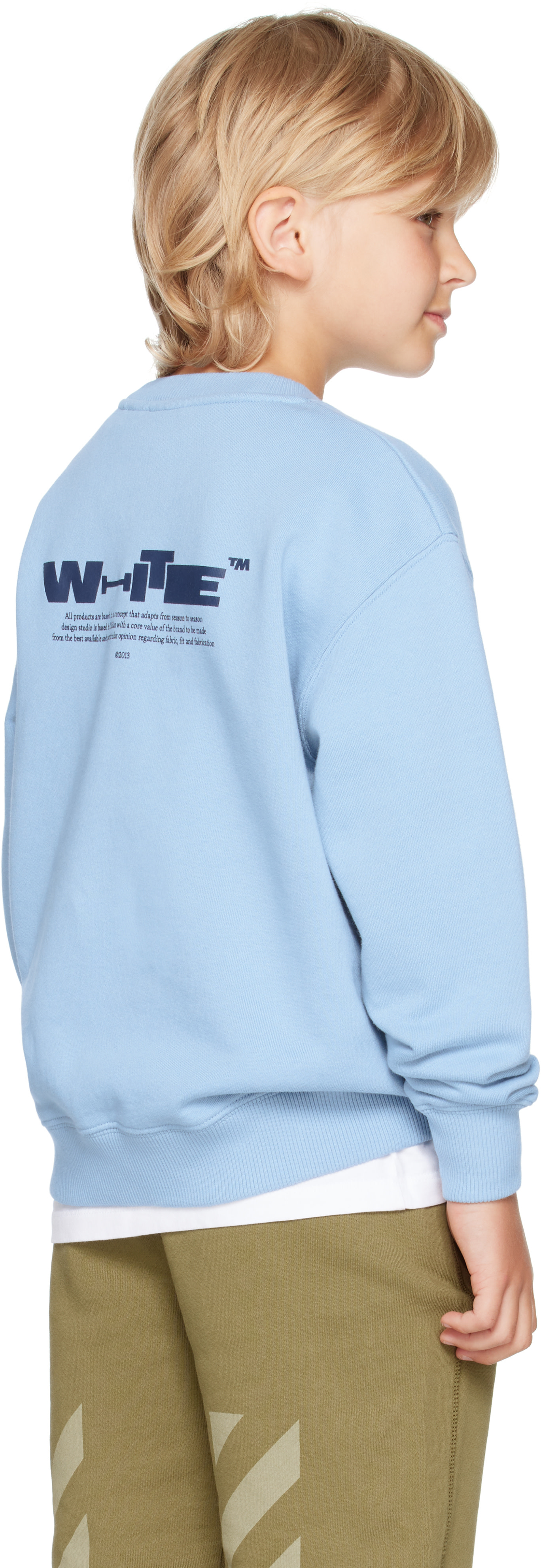 Off-White - Enfant | Pull à col ras du cou Type bleu à col ras du cou