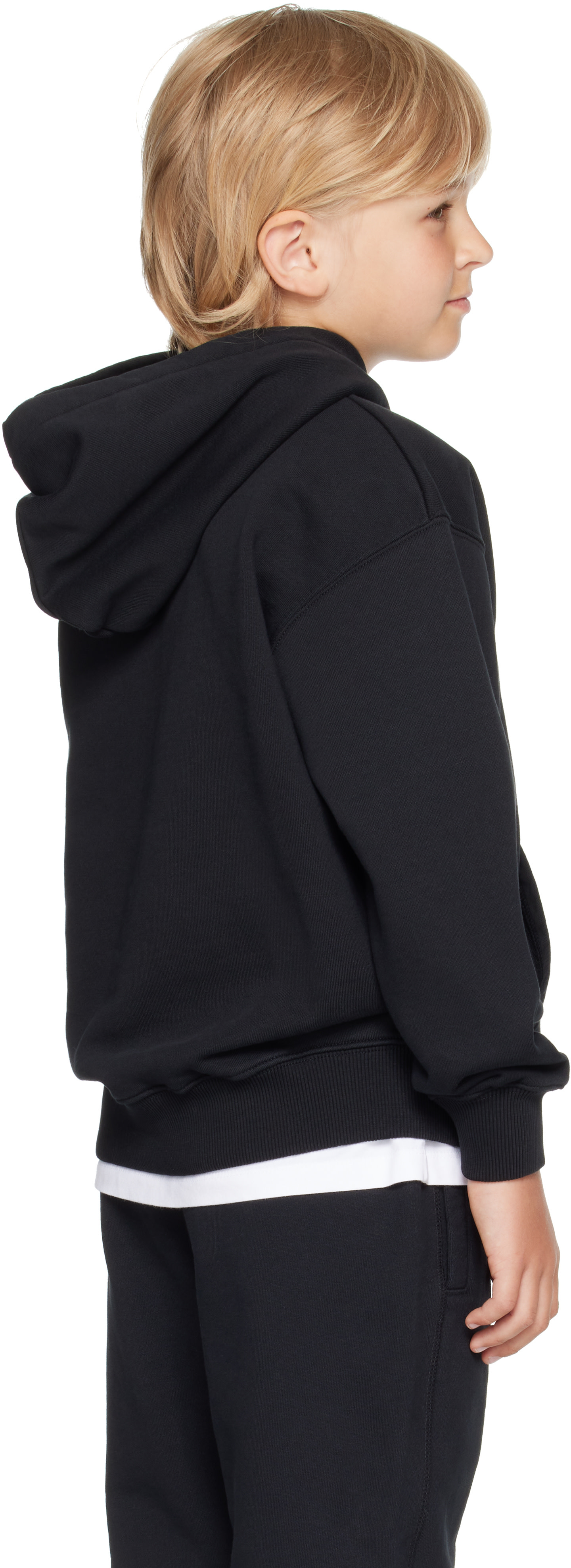 Off-White - Enfant | Pull à capuche noir à logo Double