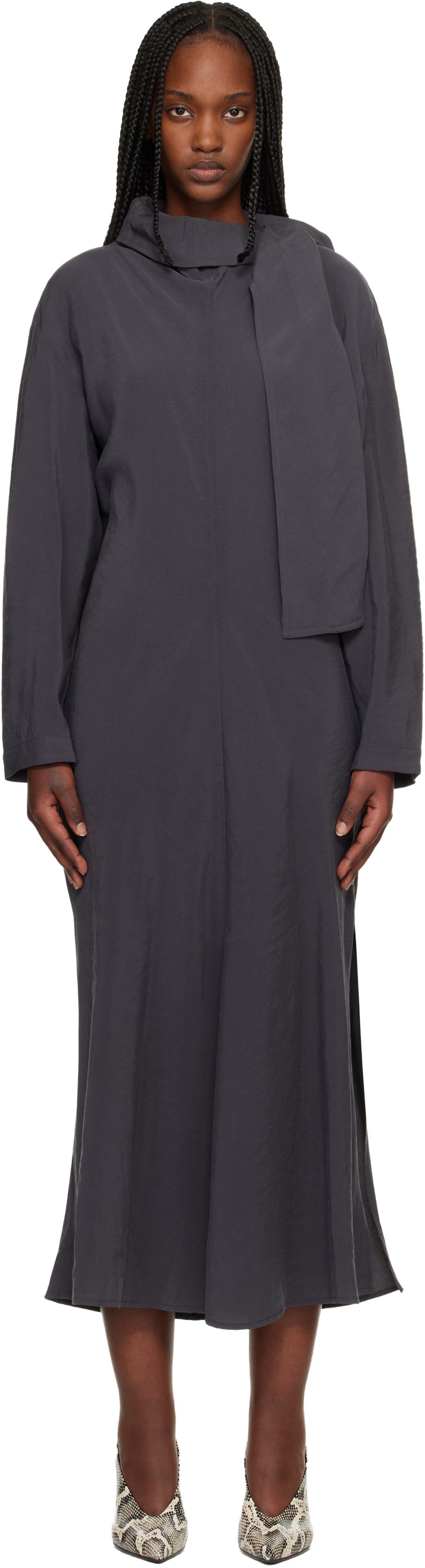 Studio Nicholson - Robe midi Haria grise
