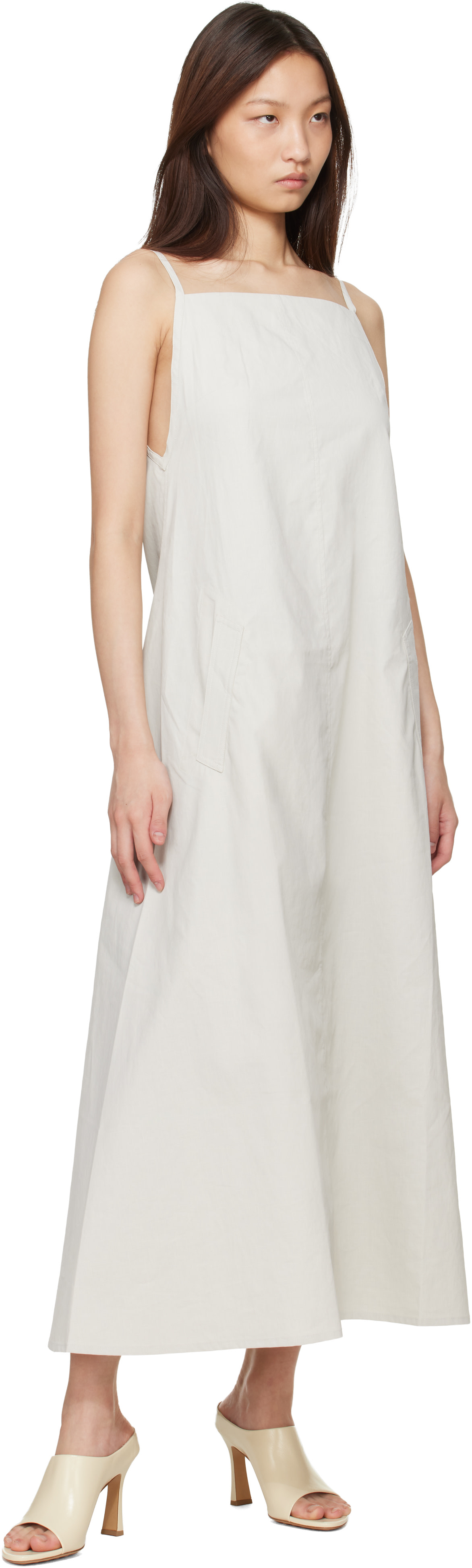 Studio Nicholson: Beige Chrono Maxi Dress | SSENSE